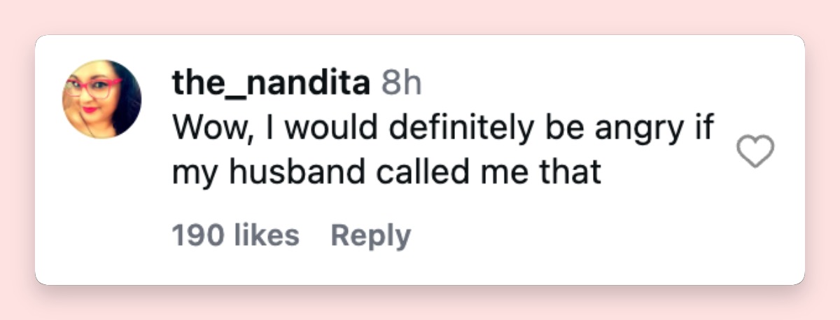 One Instagram user's reaction reflected the questions some readers raised after Vice President JD Vance's remarks about his wife began circulating online. | Source: Instagram/huffpost
