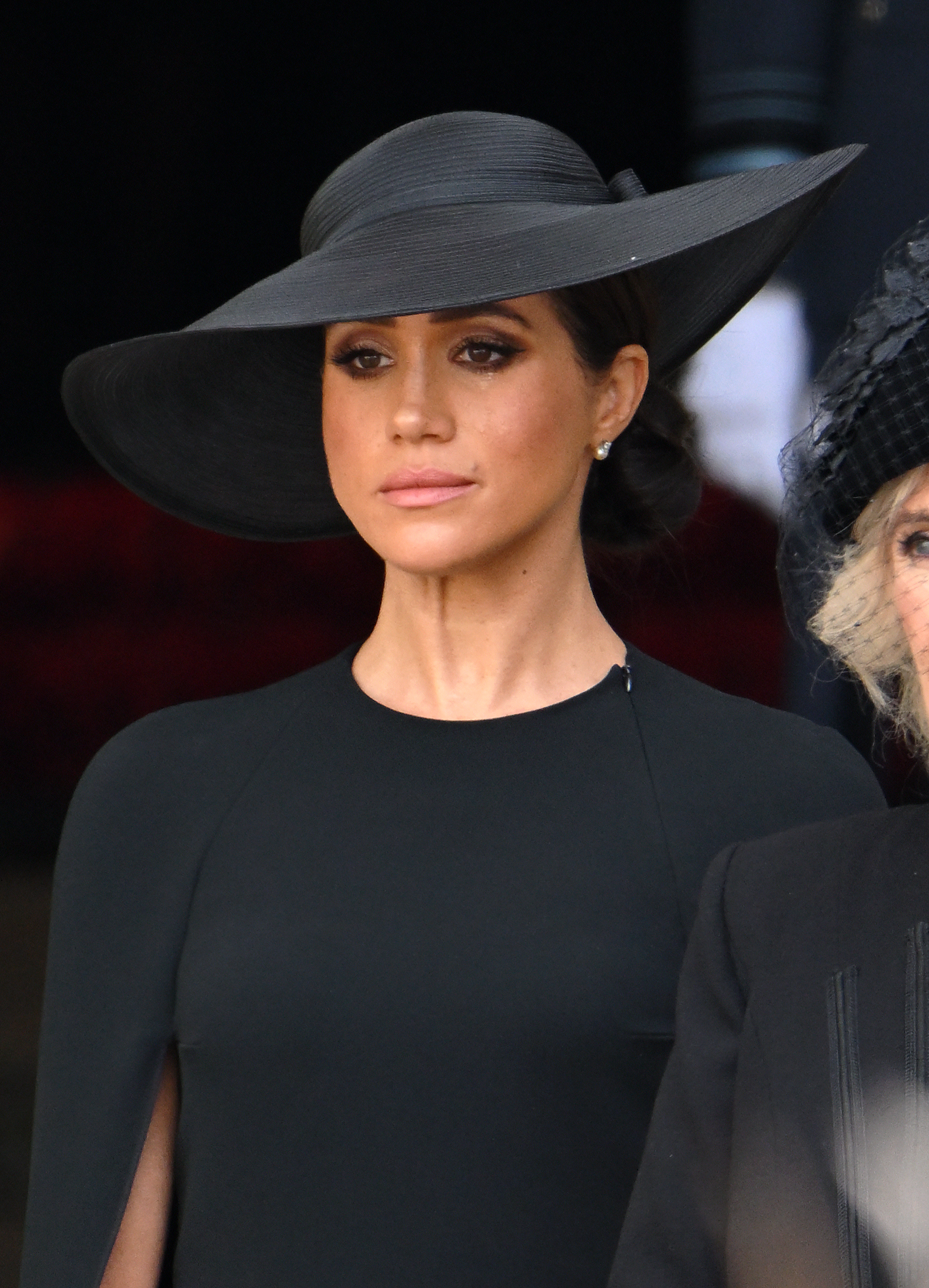 Meghan, Duchess of Sussex during the State Funeral of Queen Elizabeth II at Westminster Abbey on September 19, 2022, in London, England | Source: Getty Images