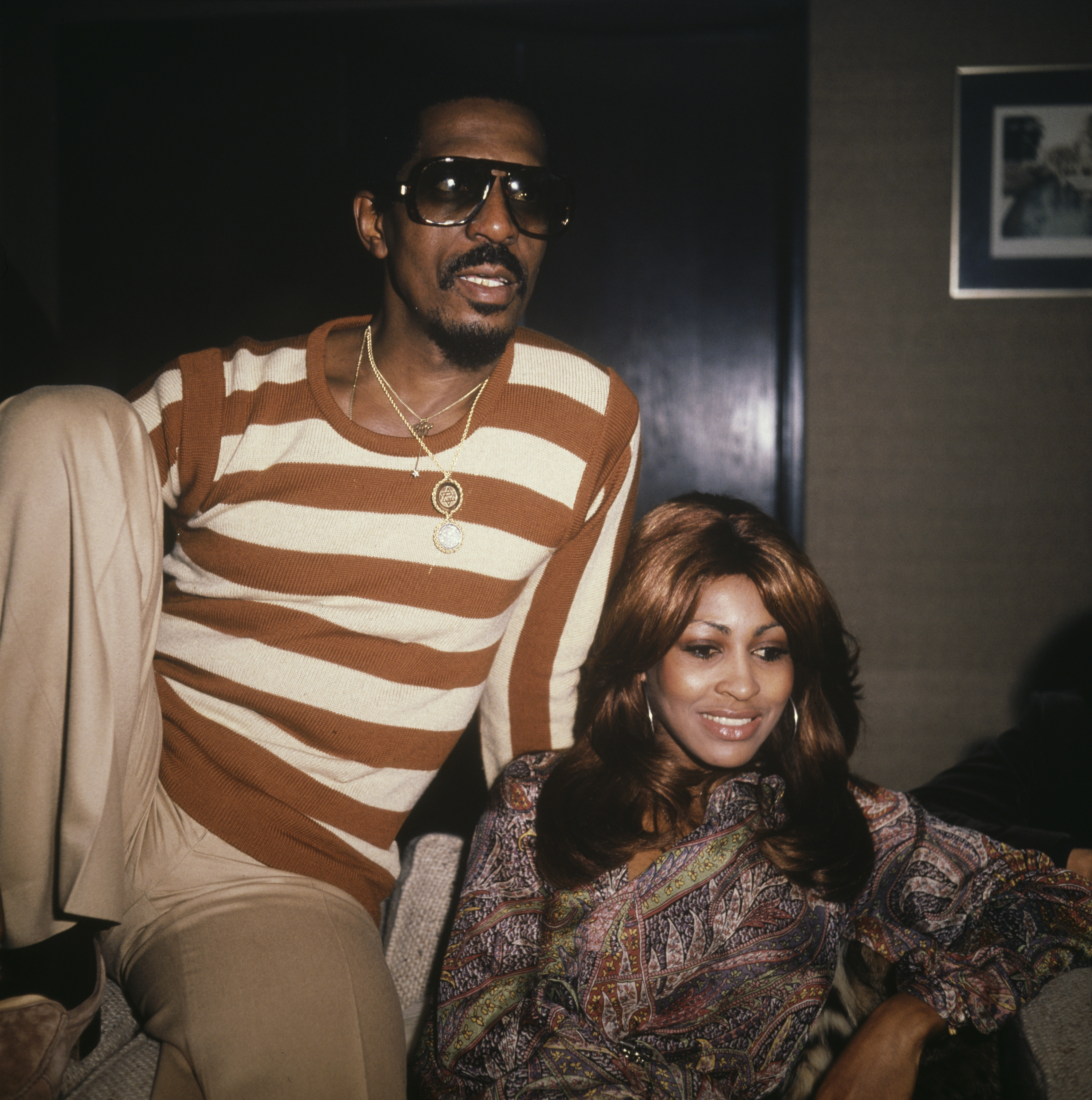 Ike and Tina Turner attend a press interview in London in October 1975 | Source: Getty Images