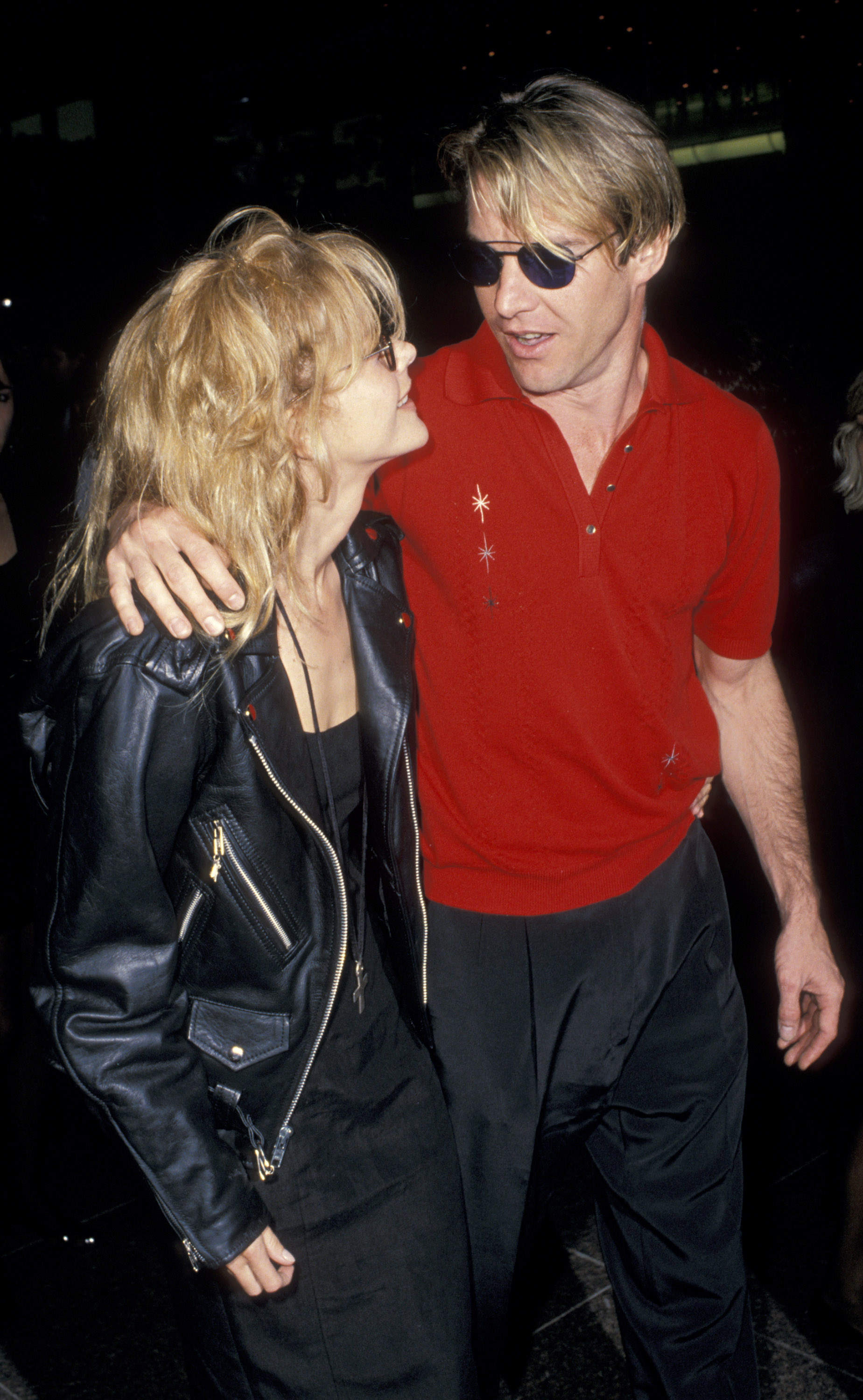 Meg Ryan and Dennis Quaid at the "Great Balls of Fire!" Los Angeles premiere in 1989. | Source: Getty Images