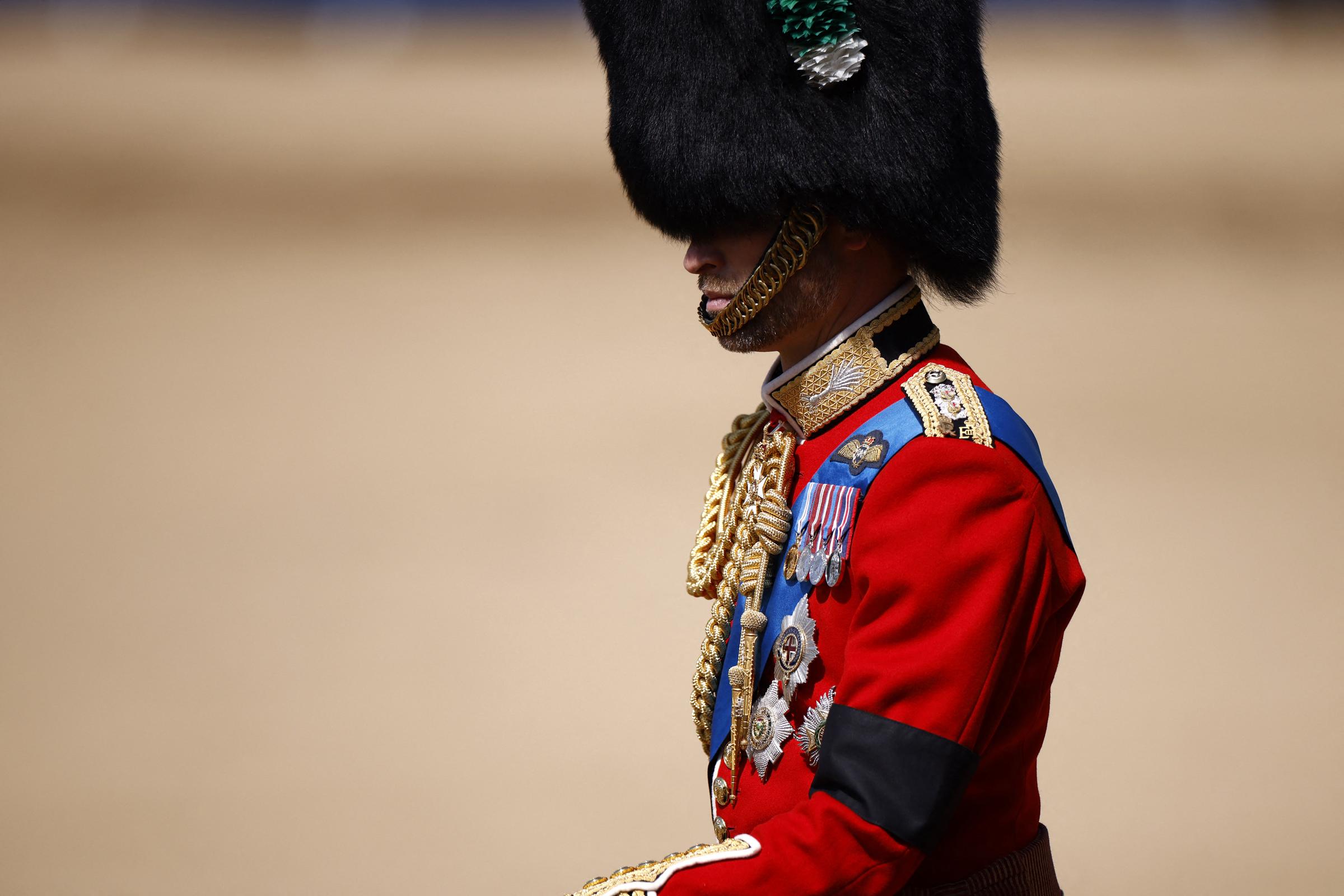 Prince William during Trooping the Colour on June 14, 2025 in London, England | Source: Getty Images