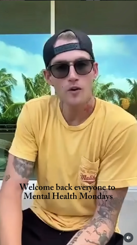 Presley Gerber appears in a 2024 video for his "Mental Health Mondays" initiative, using his social media platform to speak openly about mental health and encourage others to do the same. | Source: Instagram/presleygerber