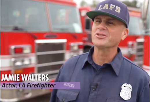 Jamie Walters traded television sets for fire engines after deciding he wanted a more stable life, eventually joining the Los Angeles Fire Department in 2003. | Source: TikTok/kleigh.n.ky74