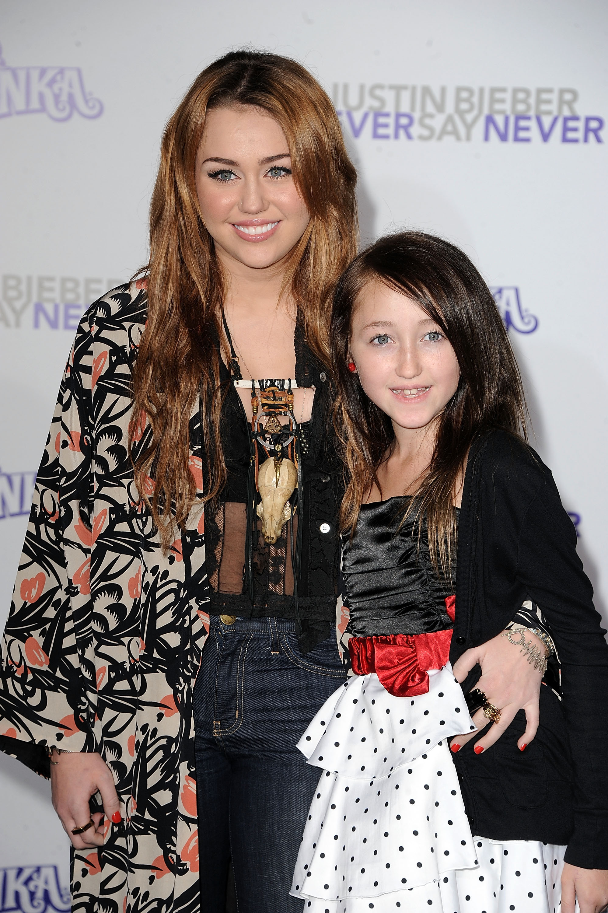 Miley and Noah Cyrus attend the Los Angeles premiere of "Justin Bieber: Never Say Never" on February 8, 2011. | Source: Getty Images