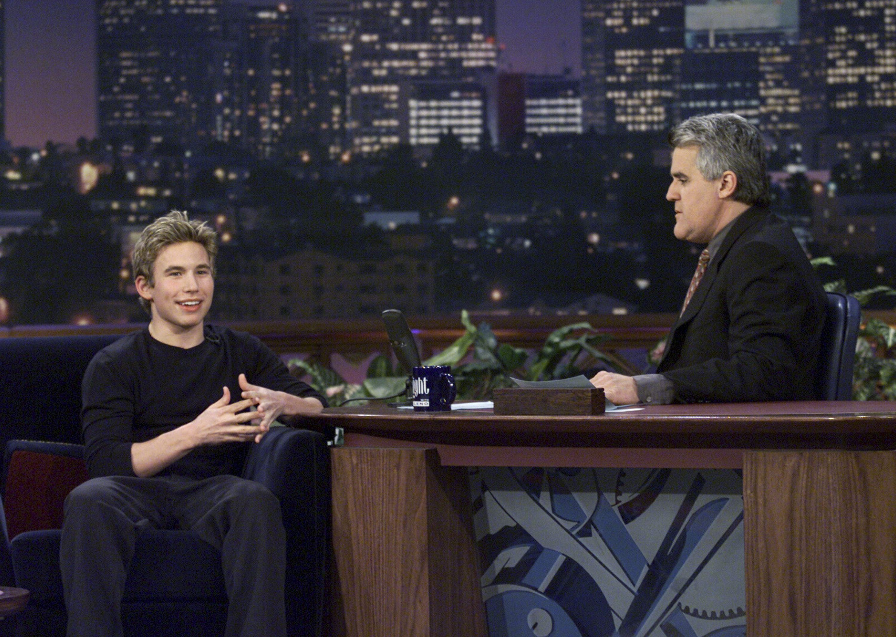 Jonathan Taylor Thomas during an interview with host Jay Leno on January 28, 2000 | Source: Getty Images