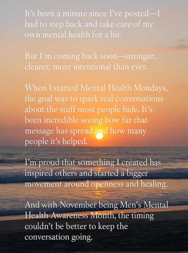 Presley Gerber shared a message about stepping back to care for his mental health, saying he hoped his openness through “Mental Health Mondays” would help others feel less alone in their own struggles. | Source: Instagram/presleygerber