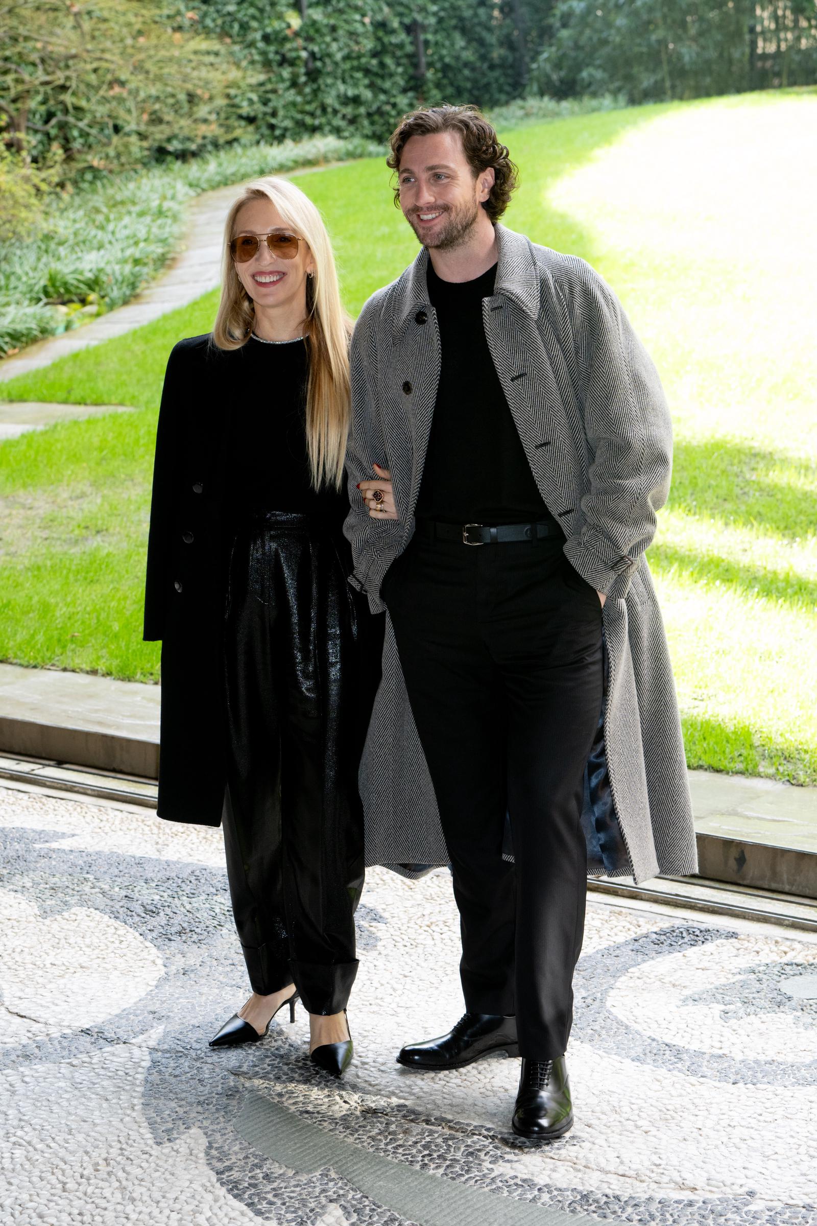 Sam and Aaron Taylor-Johnson at the Giorgio Armani fashion show in Milan, Italy on February 25, 2024 | Source: Getty Images