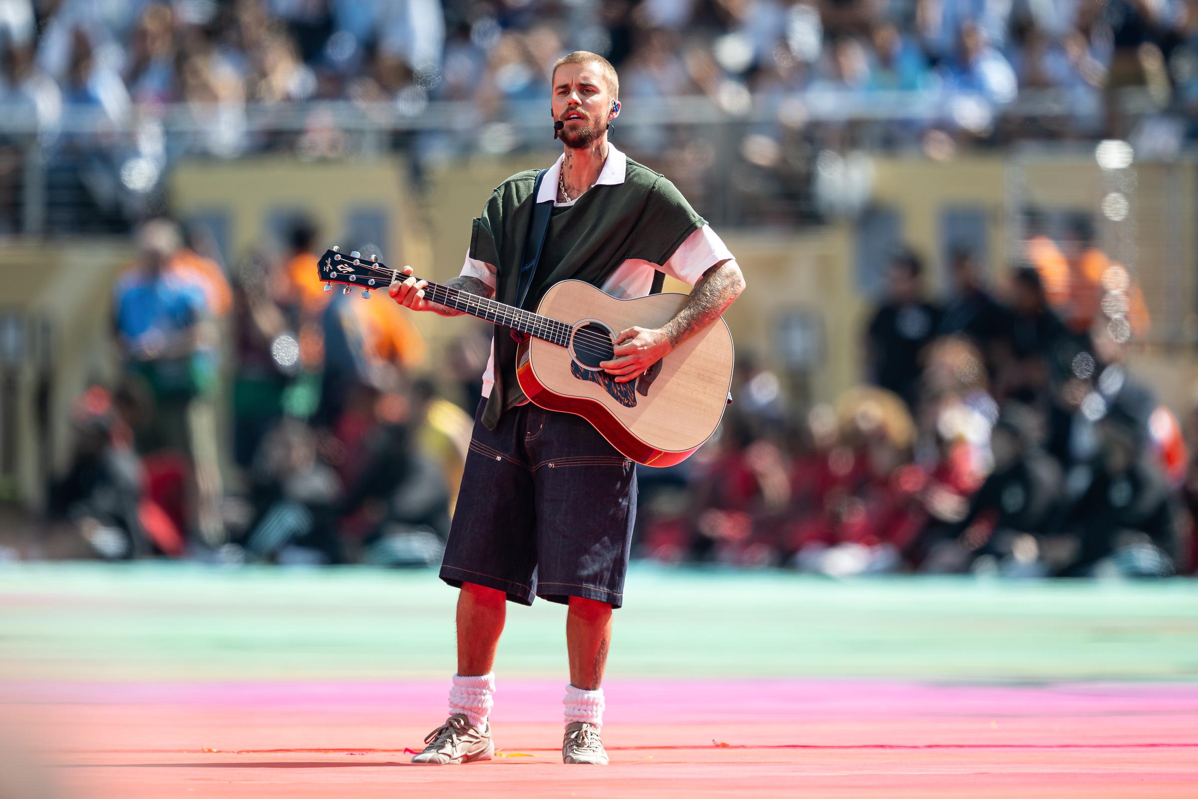 Justin Bieber was among the major artists enlisted for the final's ambitious entertainment program. His appearance helped underline how FIFA had turned the championship match into a full-scale global pop-culture event. | Source: Getty Images