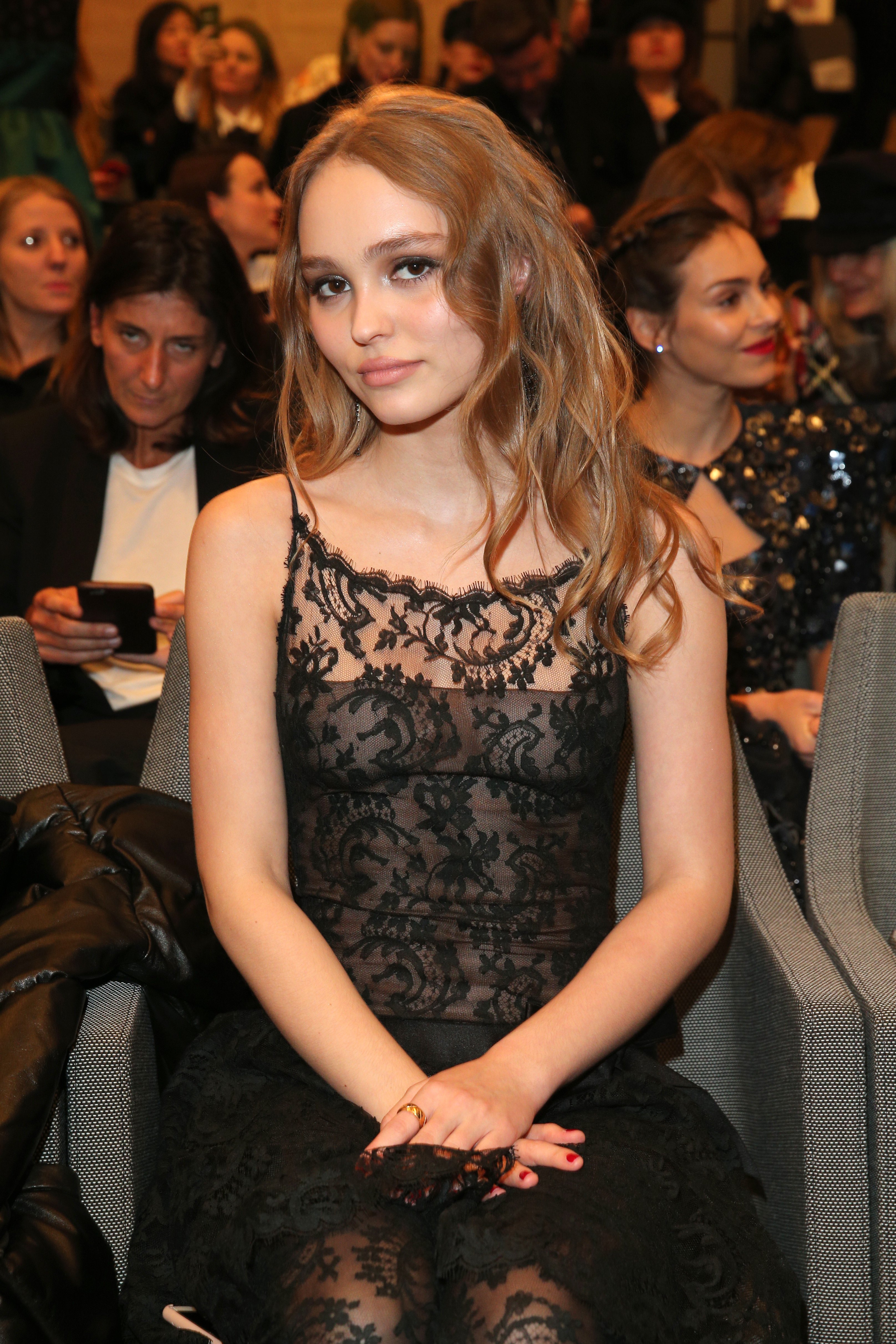 Lily-Rose Depp attends Chanel's Métiers d'Art 2017/18 photocall in Hamburg, Germany, on December 6, 2017. The appearance reflects her longstanding presence in fashion alongside her acting career, which has also drawn discussion about her famous family. | Source: Getty Images