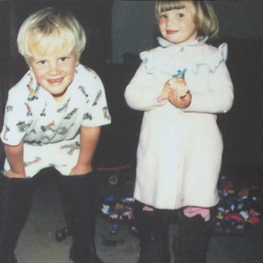 Candice Swanepoel shared this childhood throwback with her brother, posing in oversized farm boots for a family memory she fondly remembered as the good old days. Her caption read, “#tbt my brother and I in my dads farm boots #thegoodolddays.” | Source: Instagram/candiceswanepoel