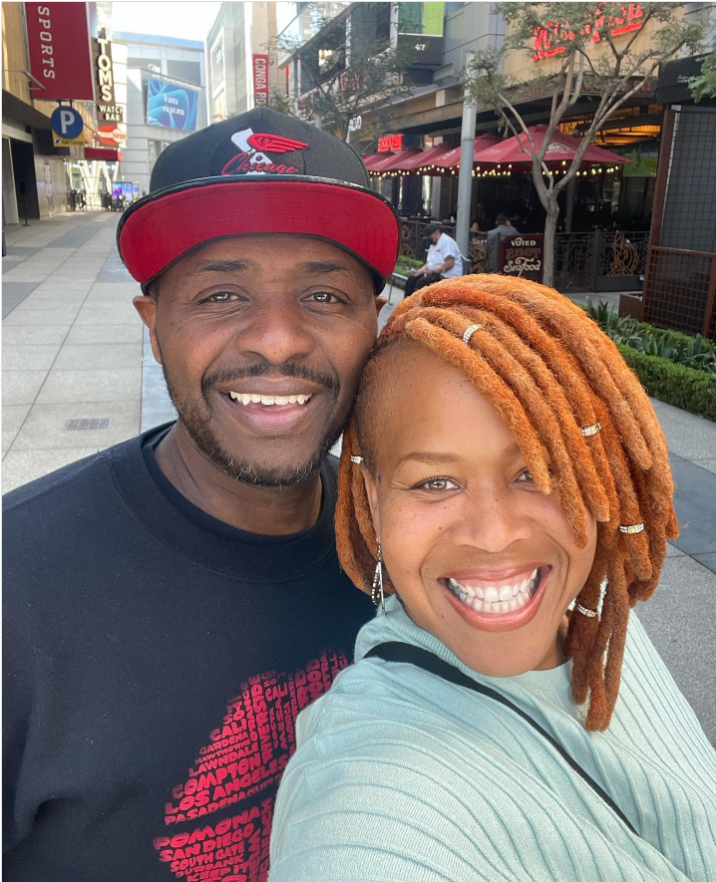Tina Campbell and Teddy Campbell smiling together in a sweet selfie shared in celebration of Teddy’s birthday. | Source: Instagram/teddyandtina