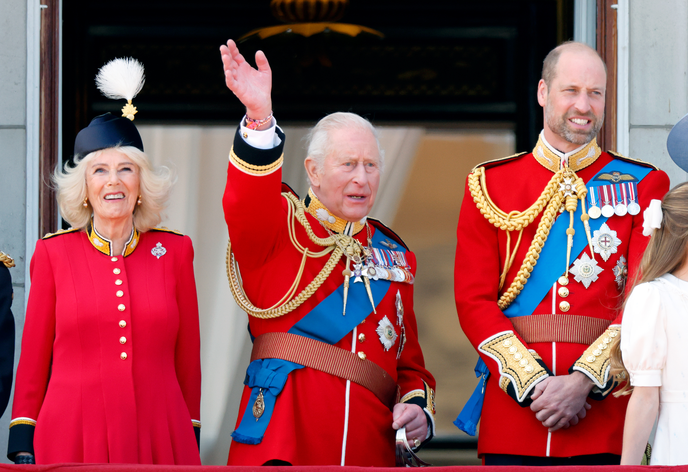 King Charles III, Queen Camilla and Prince William appear together in June 2026, as royal sources reportedly expressed concern that a Sussex return to Britain could create renewed scrutiny around the monarchy. | Source: Getty Images