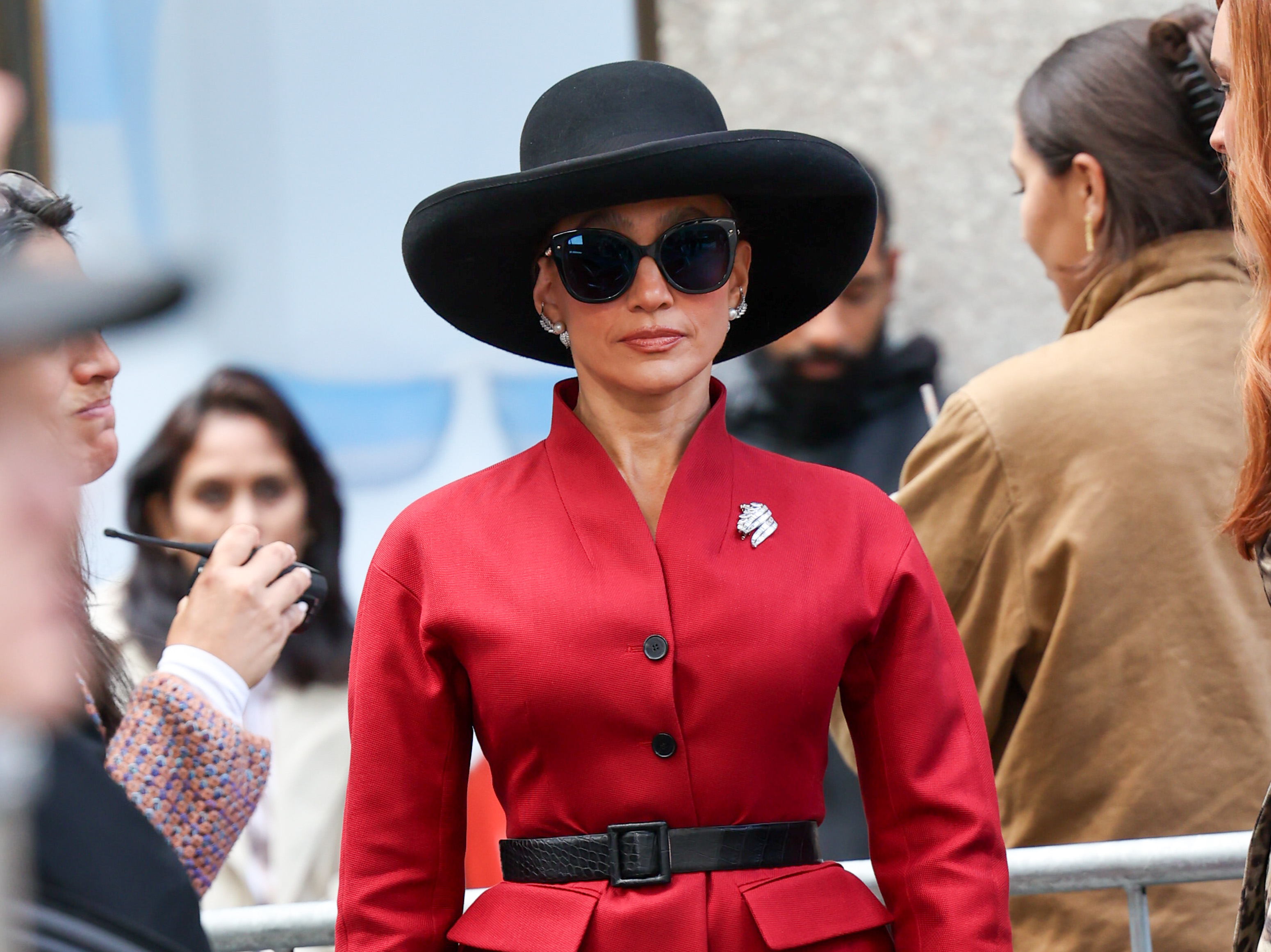 Jennifer Lopez is seen filming "The Last Mrs. Parrish" in Midtown on October 10, 2025, in New York City. | Source: Getty Images