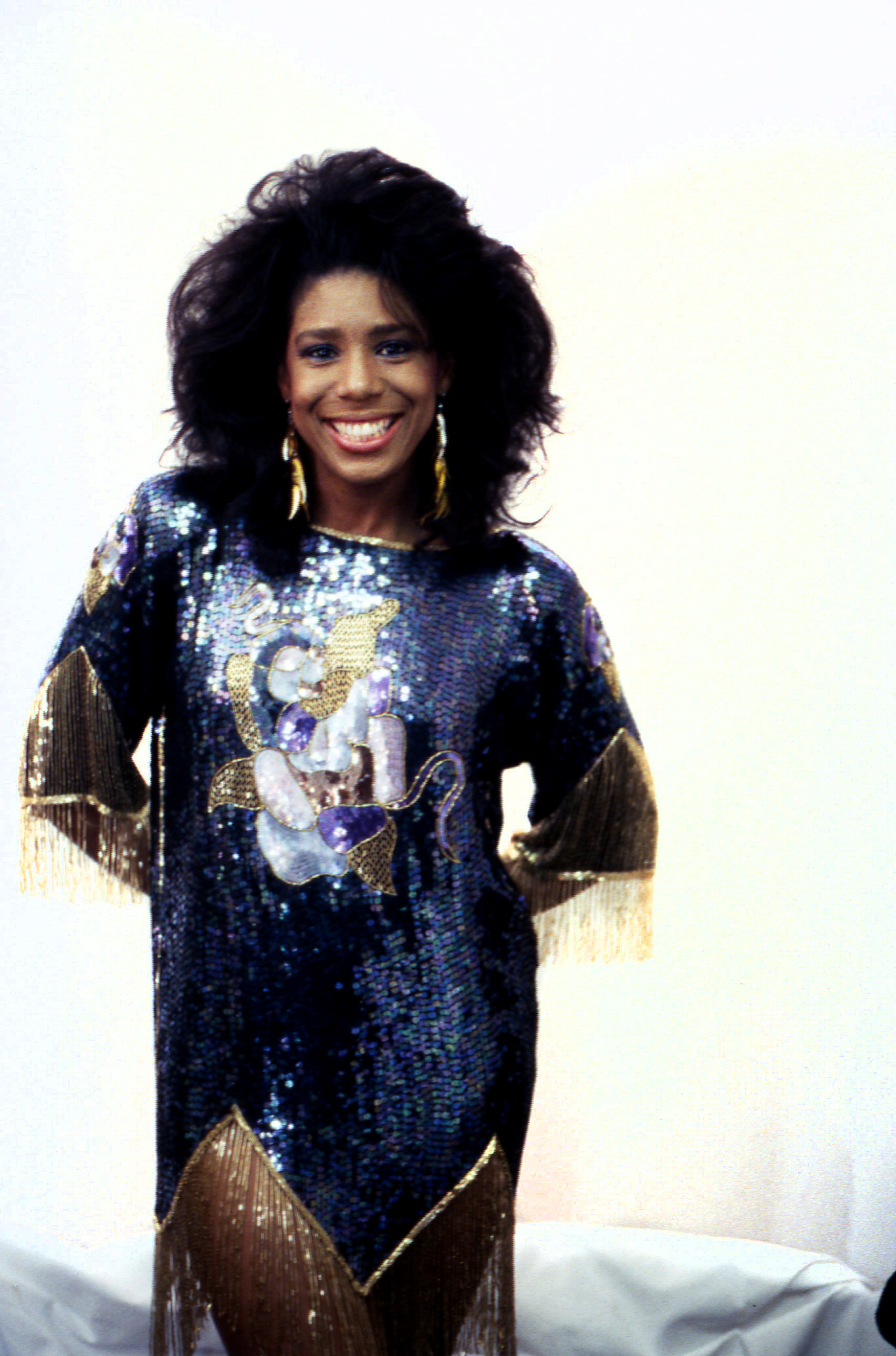 Dawnn Lewis poses during a promotional visit for "A Different World" in Chicago in February 1988 | Source: Getty Images