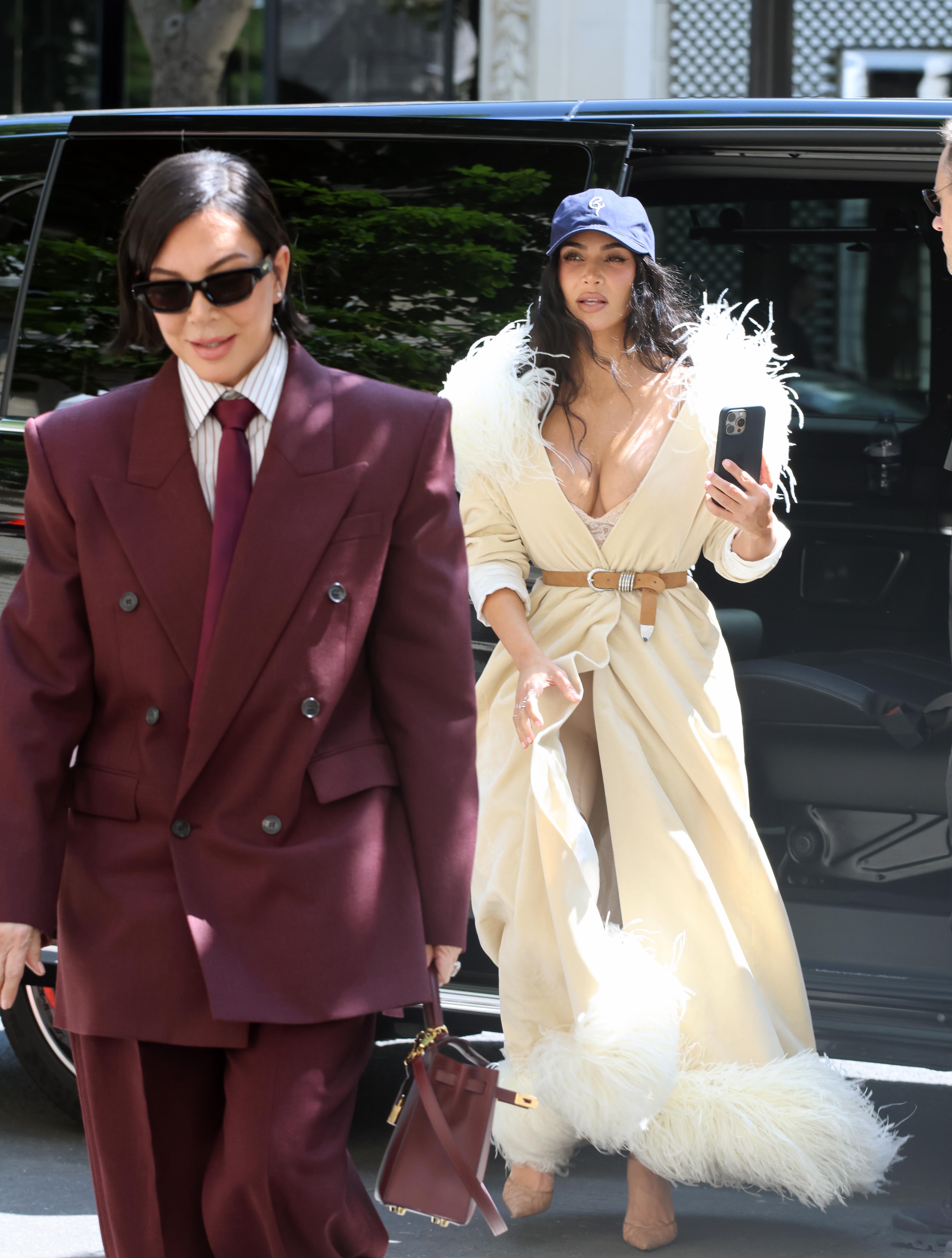 Kris Jenner and Kim Kardashian in Paris, France, on May 14, 2025 | Source: Getty Images