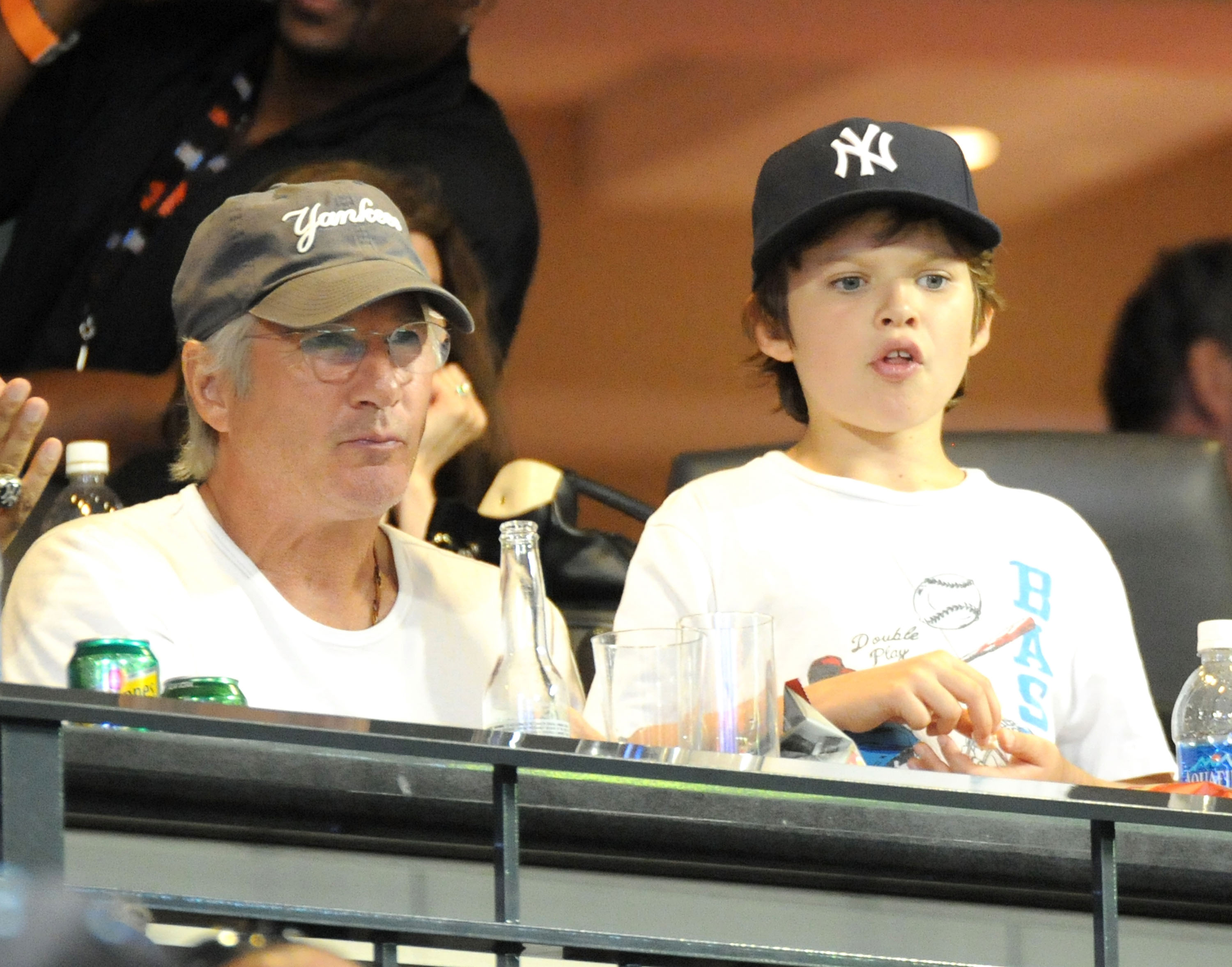 Homer Gere was photographed attending a Yankees-Mets Subway Series game in New York in 2009 during his childhood years.