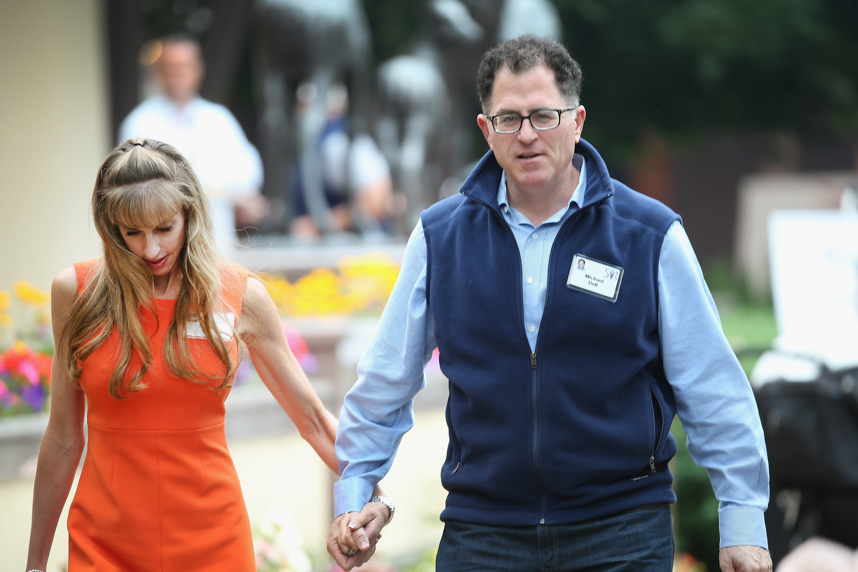 Susan Dell and Michael Dell attend the Allen & Company Sun Valley Conference in Sun Valley, Idaho. The couple joined prominent figures from media, finance and technology at the annual gathering of business leaders.
