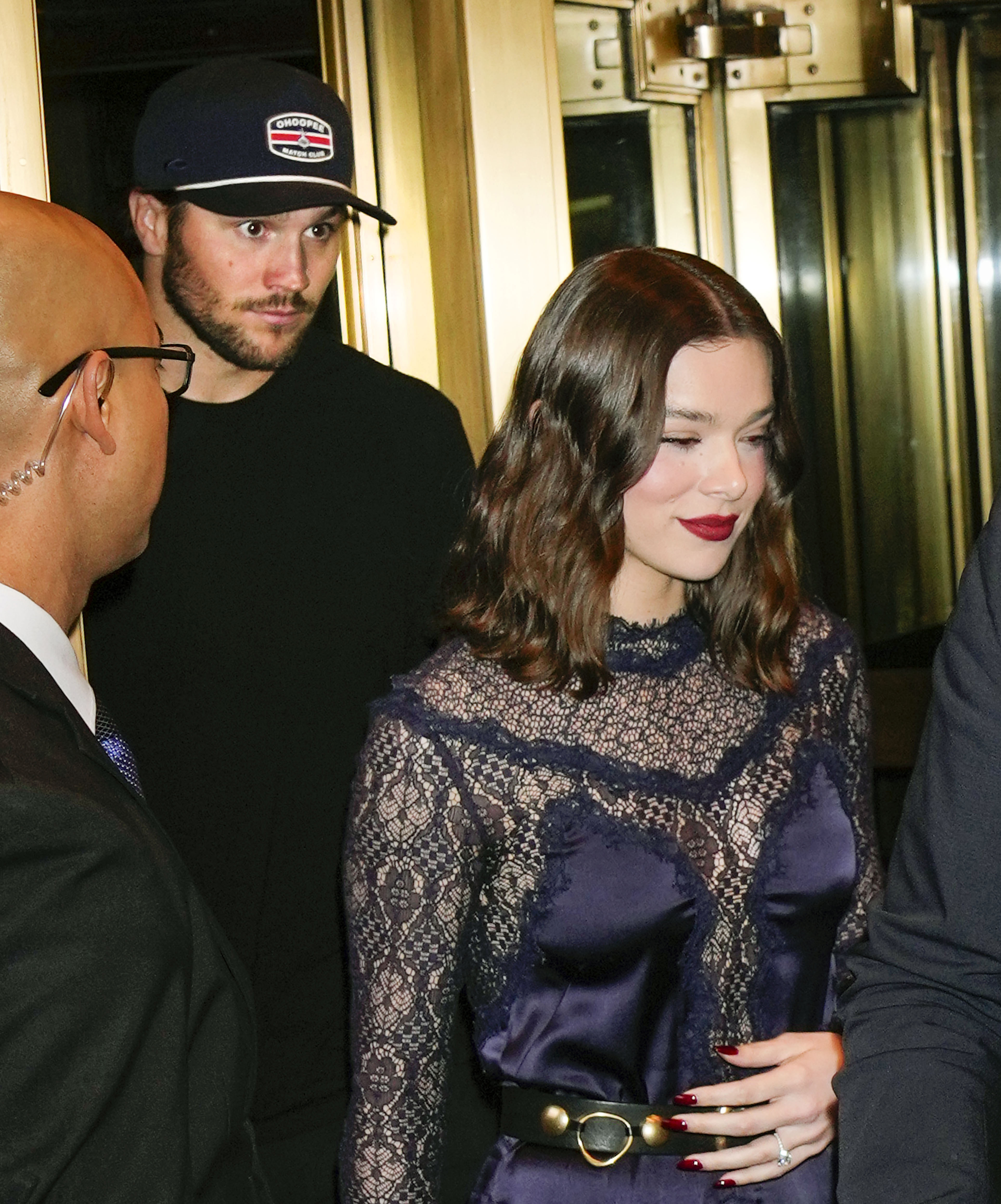 Josh Allen and Hailee Steinfeld photographed on April 4, 2025, in New York. | Source: Getty Images