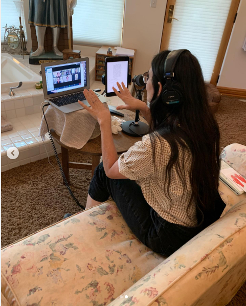 A screenshot of Demi Moore in her bathroom from an Instagram post dated July 8, 2020. | Source: Instagram/demimoore