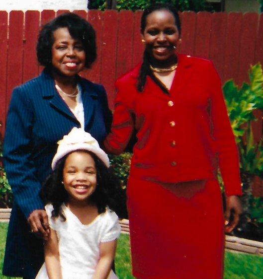 Ashley Jackson posing for a photo with her mom, Karin Standford, and her grandmother, Maudestine Stanford, posted on January 22, 2019. | Source: Instagram/ashleylavernejackson