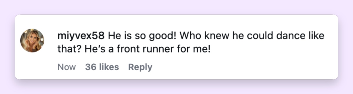 For some viewers, Harry’s experience did not take away from the surprise at all. His first routine was enough for them to immediately put him among the season’s early frontrunners. | Source: Instagram