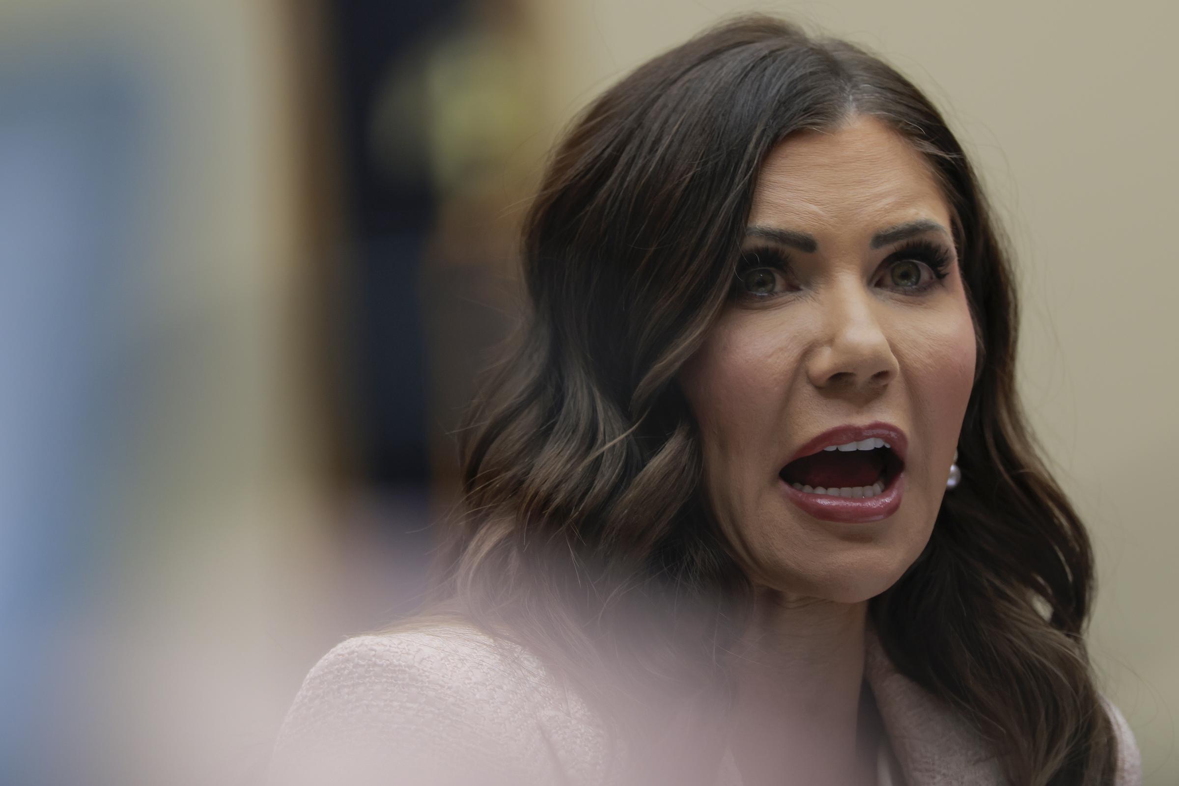 Kristi Noem testifying before a House Judiciary Committee in the Rayburn House Office Building in Washington, D.C., on March 4, 2026. | Source: Getty Images