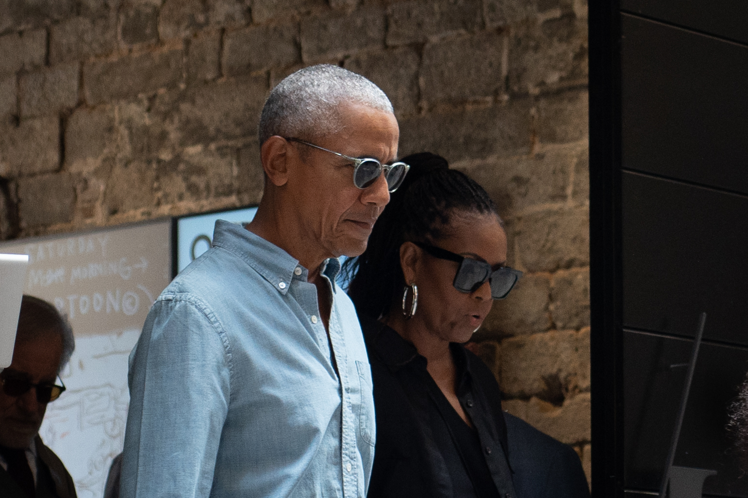 Barack and Michelle Obama leaving the Moco Museum in Barcelona, Catalonia, Spain on April 28, 2023. | Source: Getty Images