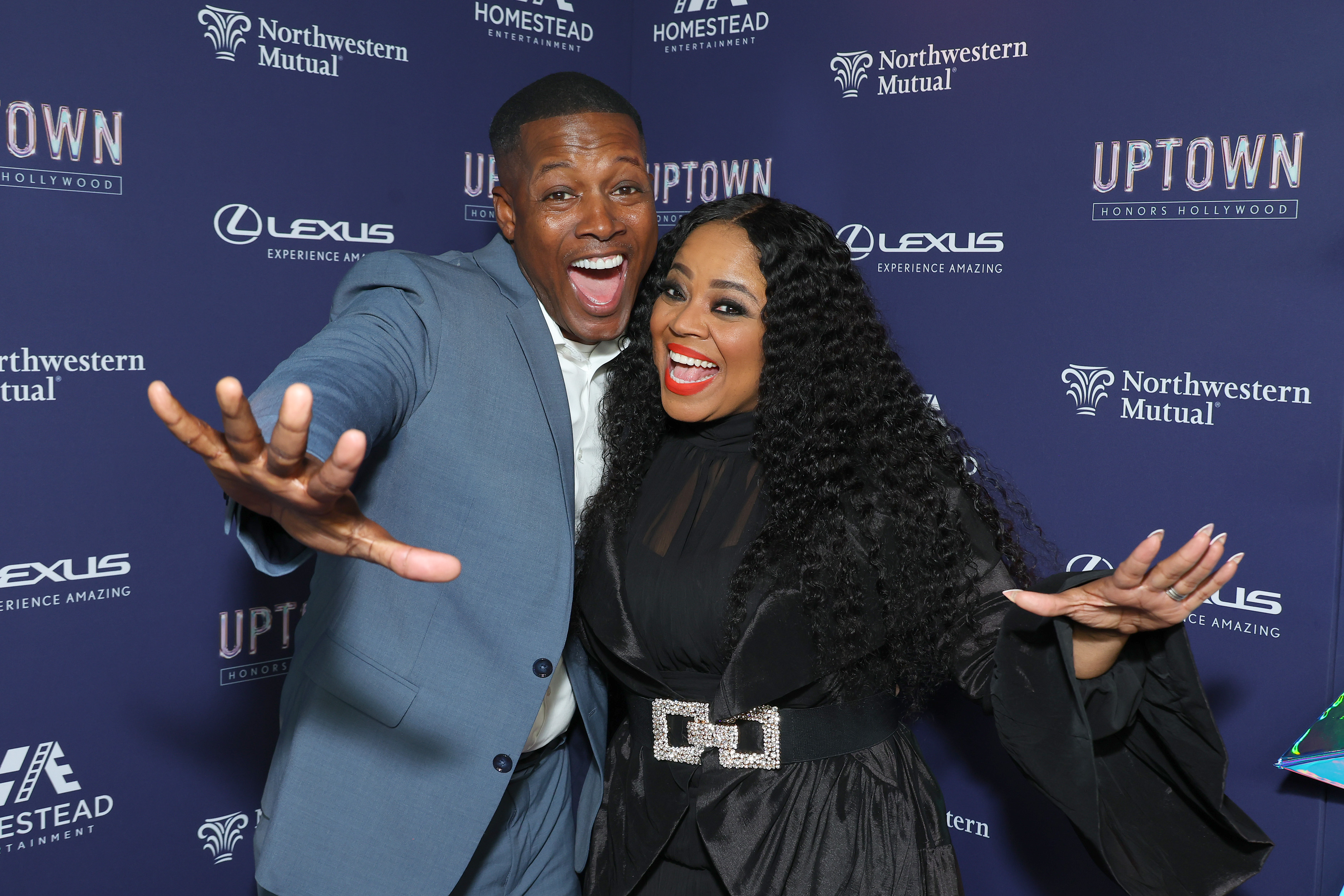 Flex Alexander and Shanice at the Uptown x Lexus Honors Hollywood event in Los Angeles, California on March 6, 2024. | Source: Getty Images