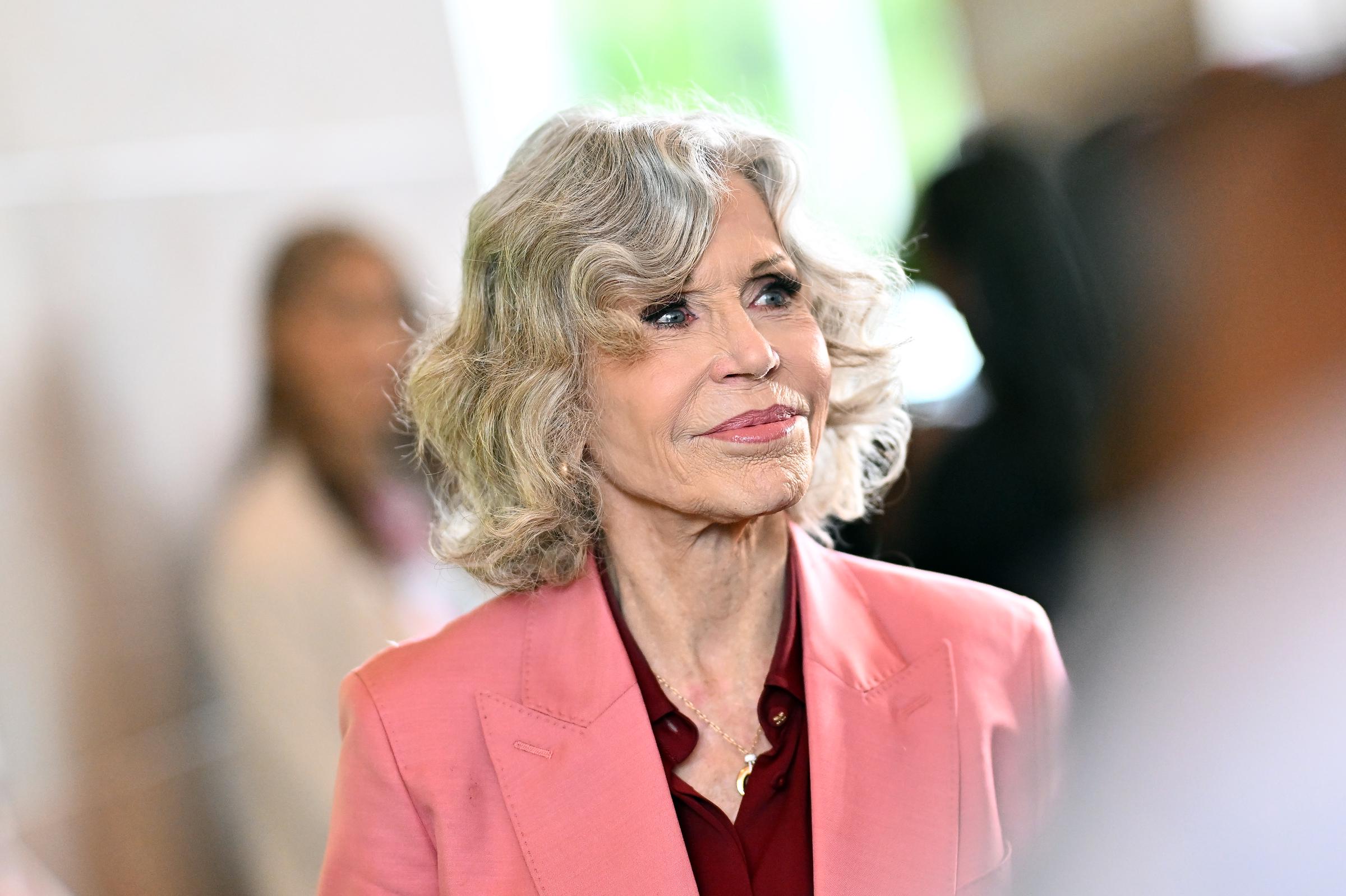 Jane Fonda arrives at the GCAPP Rising Leaders Luncheon in Sandy Springs, Georgia, in 2026. | Source: Getty Images