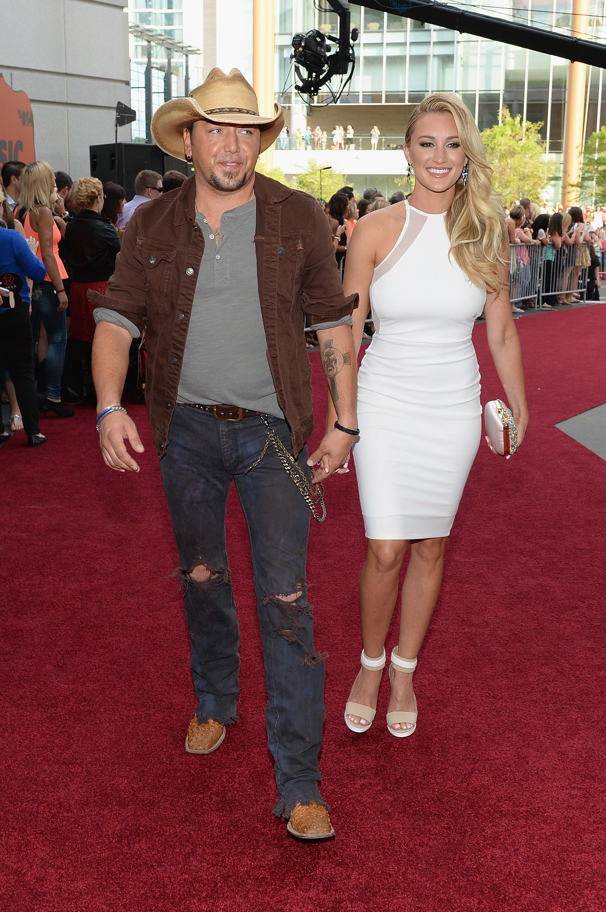 Jason Aldean and Brittany Kerr at the 2014 CMT Music Awards on June 4 in Nashville, Tennessee. | Source: Getty Images