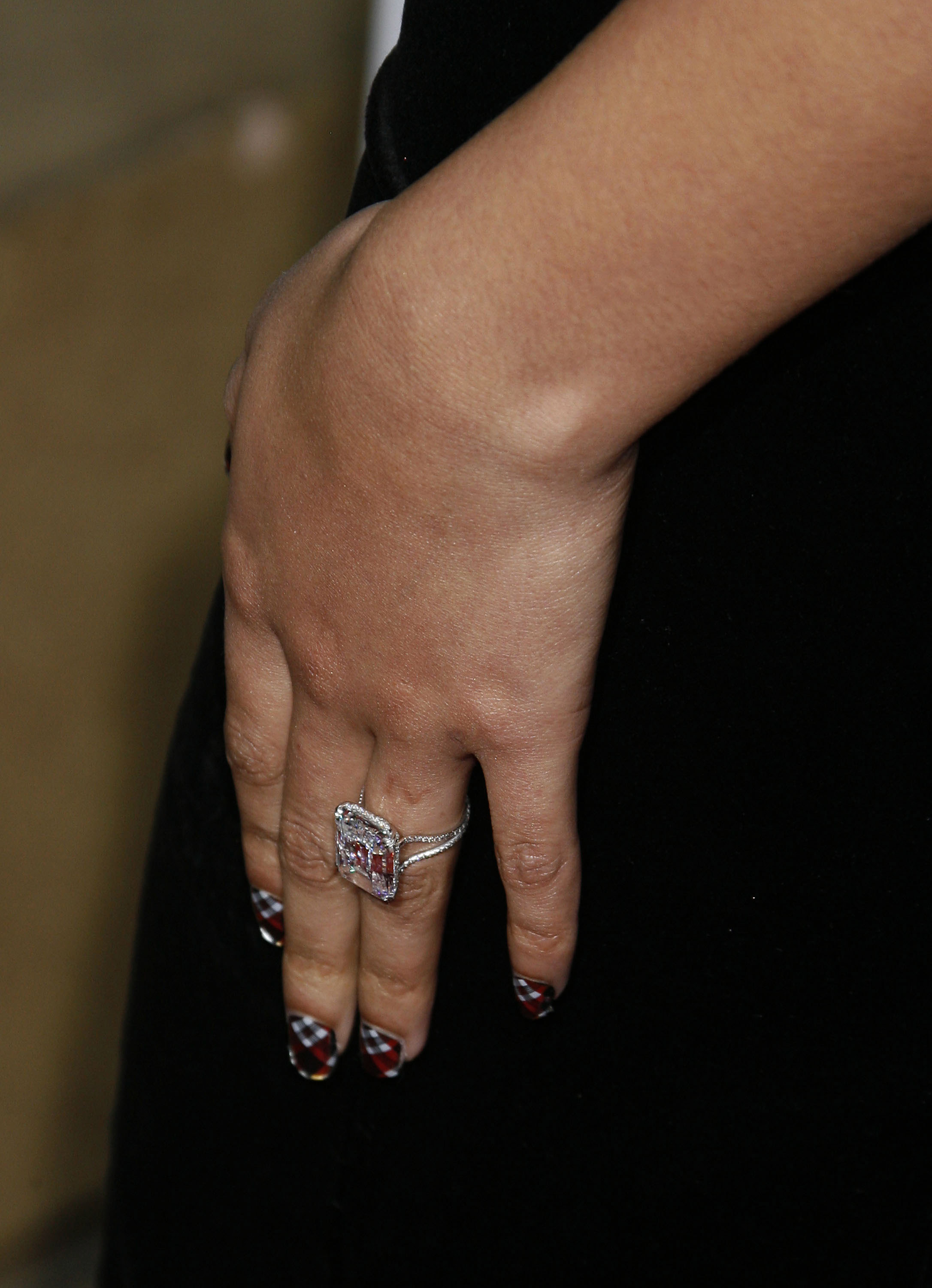 Beyonce's ring during the "Cadillac Records" Los Angeles premiere at the Egyptian Theater on November 24, 2008, in Hollywood, California | Source: Getty Images