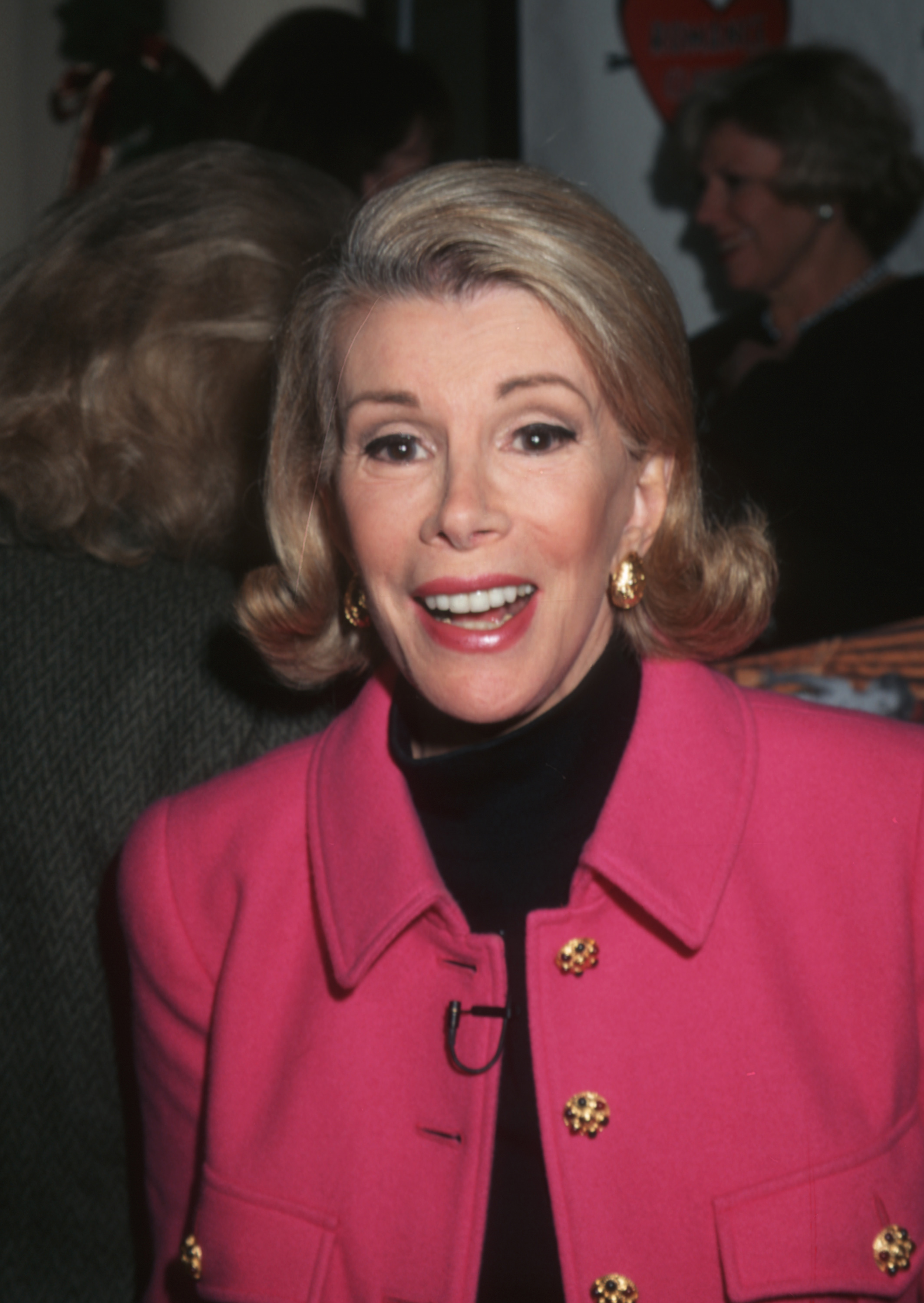 Joan Rivers attends a luncheon launching the "Romance Classics" channel on December 3, 1996, as her changing appearance continued to accompany a highly visible television career. | Source: Getty Images