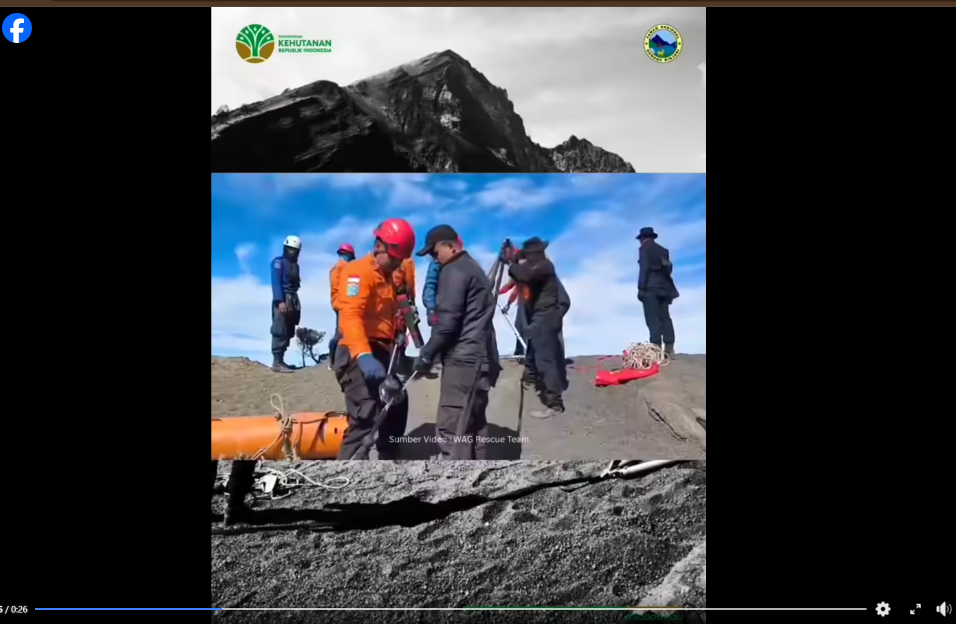 Indonesia's search and rescue team prepare to descend 250 meters to save Juliana Marins, from a post dated June 23, 2025 | Source: Facebook/ExplorePendaki