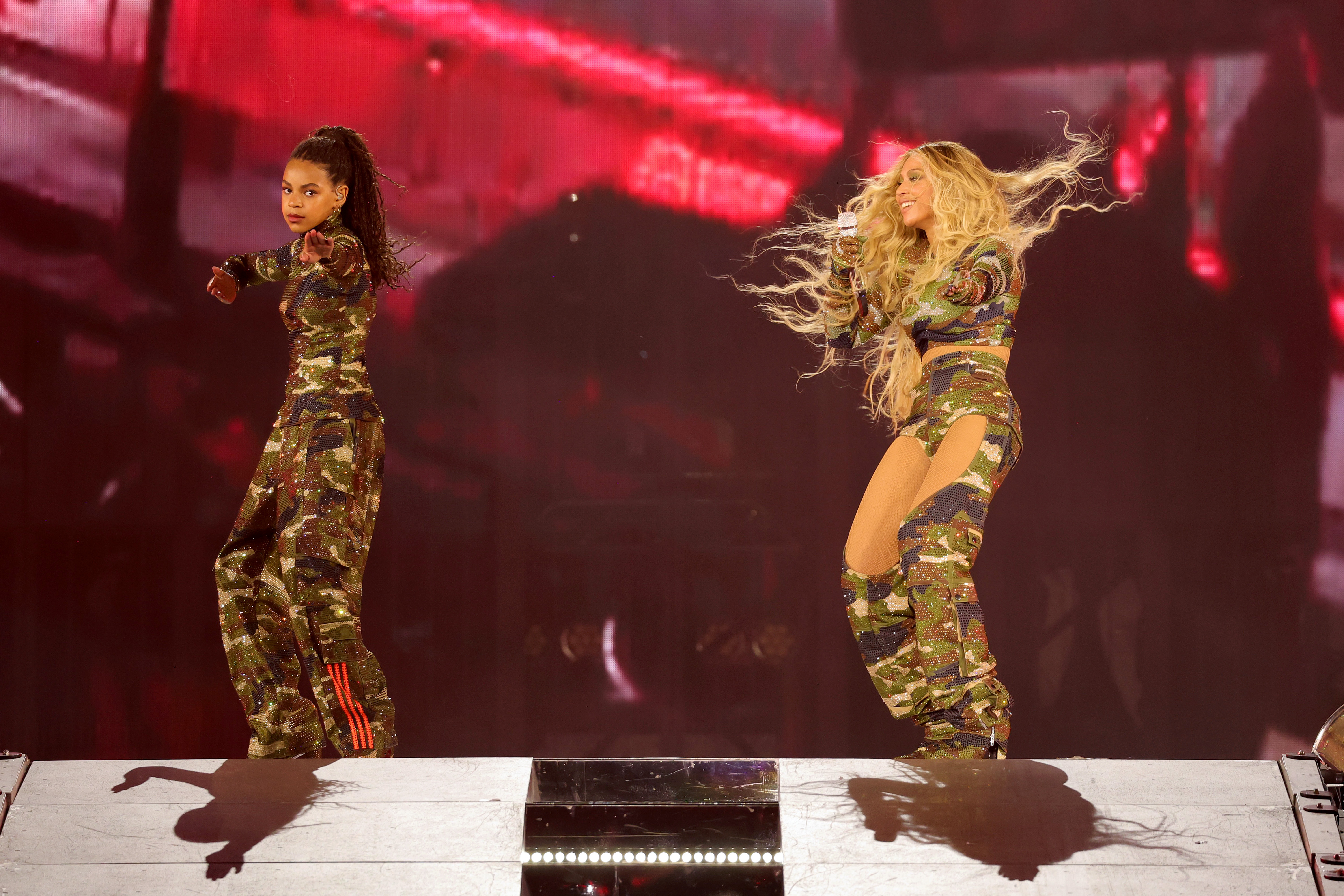 Blue Ivy Carter and Beyoncé, during the "RENAISSANCE WORLD TOUR" on August 11, 2023, in Atlanta, Georgia | Source: Getty Images