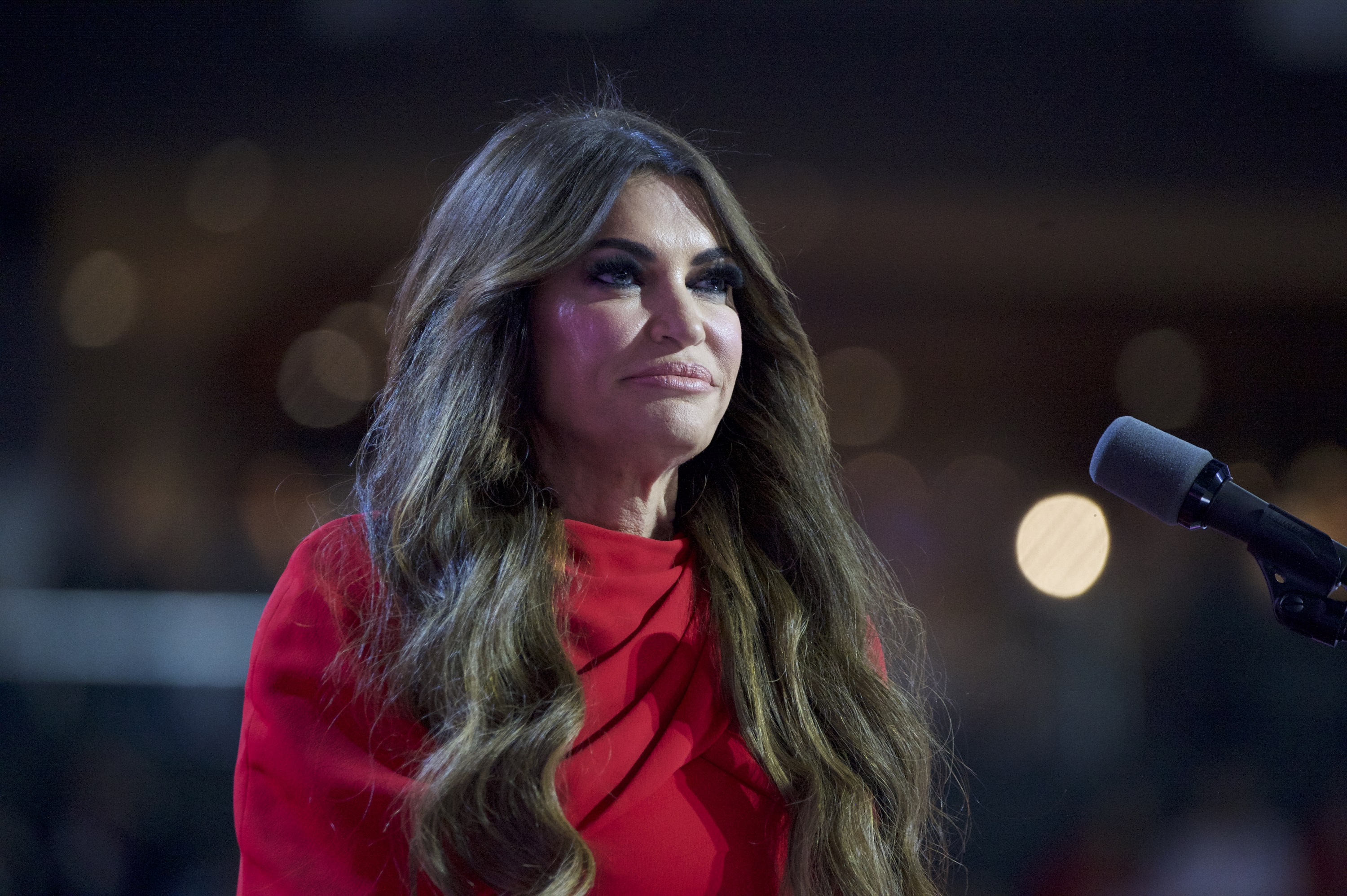 Kimberly Guilfoyle speaks during the third day of the Republican National Convention at the Fiserv Forum on July 17, 2024, in Milwaukee, Wisconsin | Source: Getty Images​