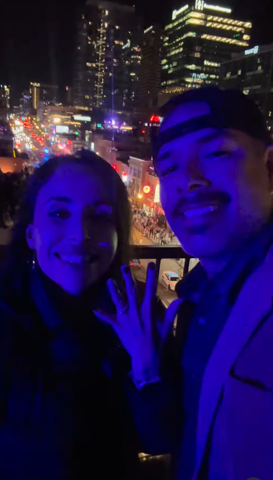 Moreno shared this image with Barrientos during a Tennessee trip in October 2025. The post came one day after she announced their engagement on Facebook, and the accompanying video showed her displaying a ring. | Source: Instagram/eli_in_the_heli