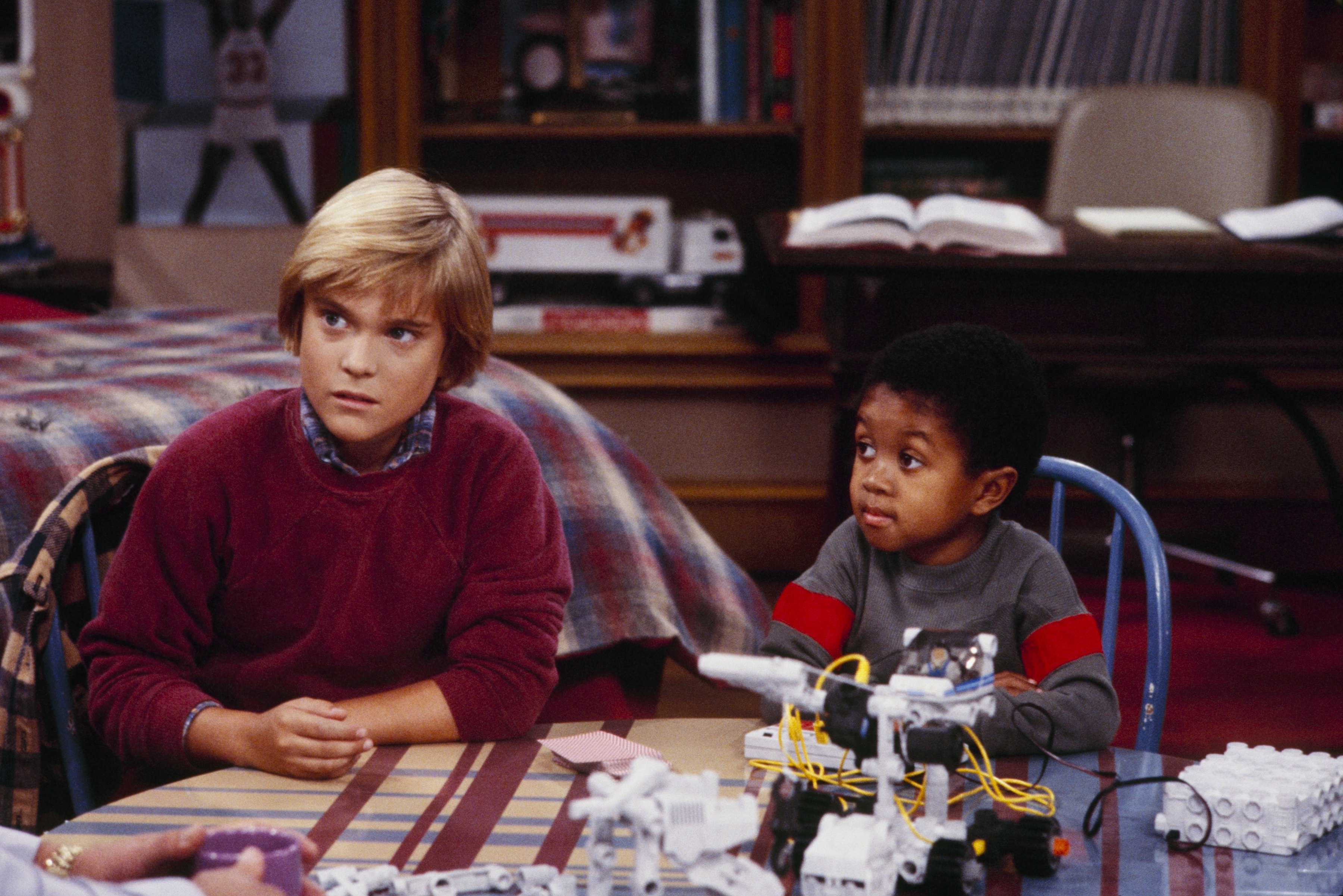 He was just eight years old when he landed the part in "St. Elsewhere," embodying the typical blonde child star of the era. In this photo, Chad Allen appeared in "Webster" with Emmanuel Lewis for an episode that aired on October 4, 1985. | Source: Getty Images