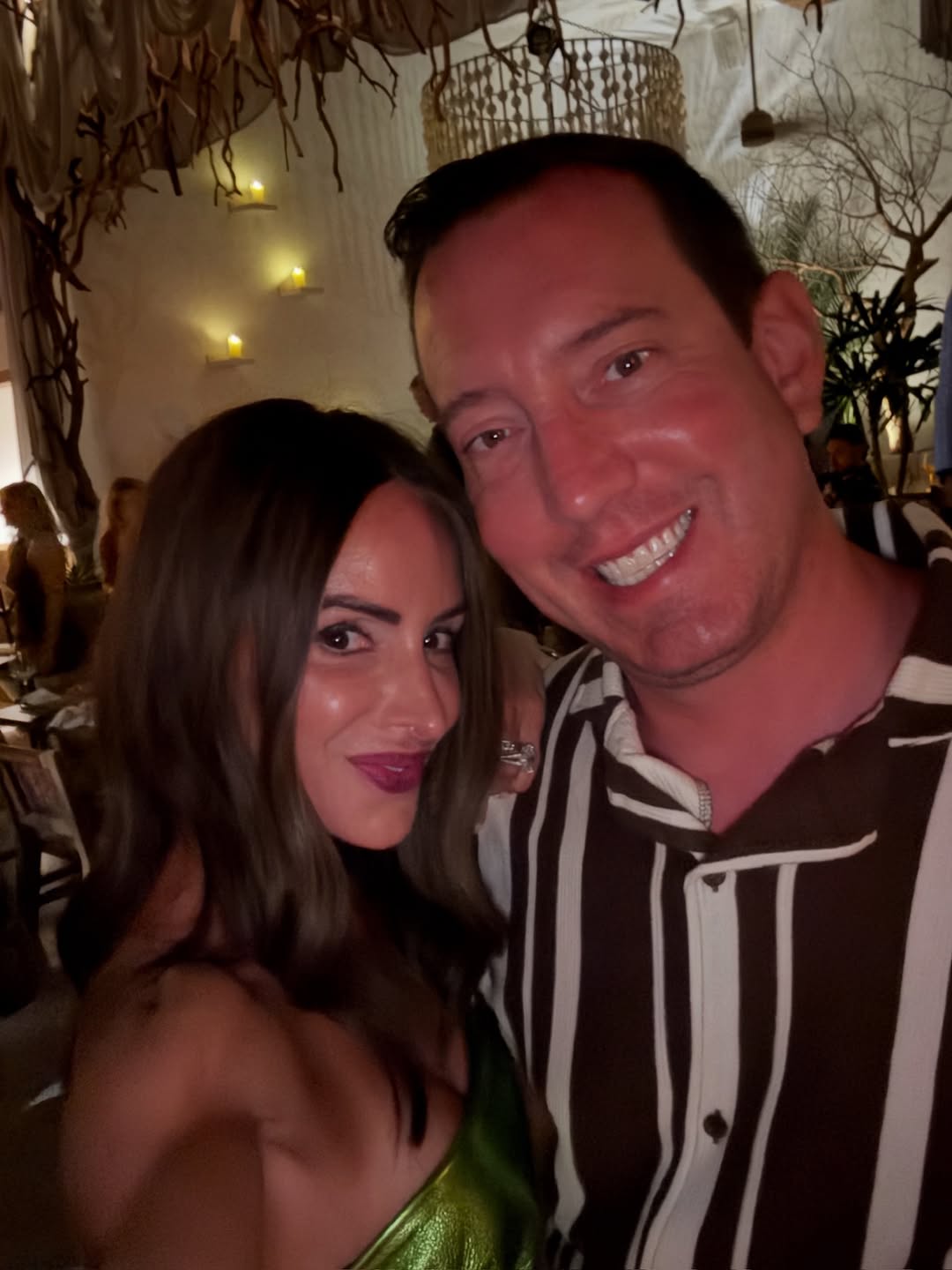 Samantha and Kyle Busch smiling for a photo. | Source: Instagram/samanthabusch and rowdybusch