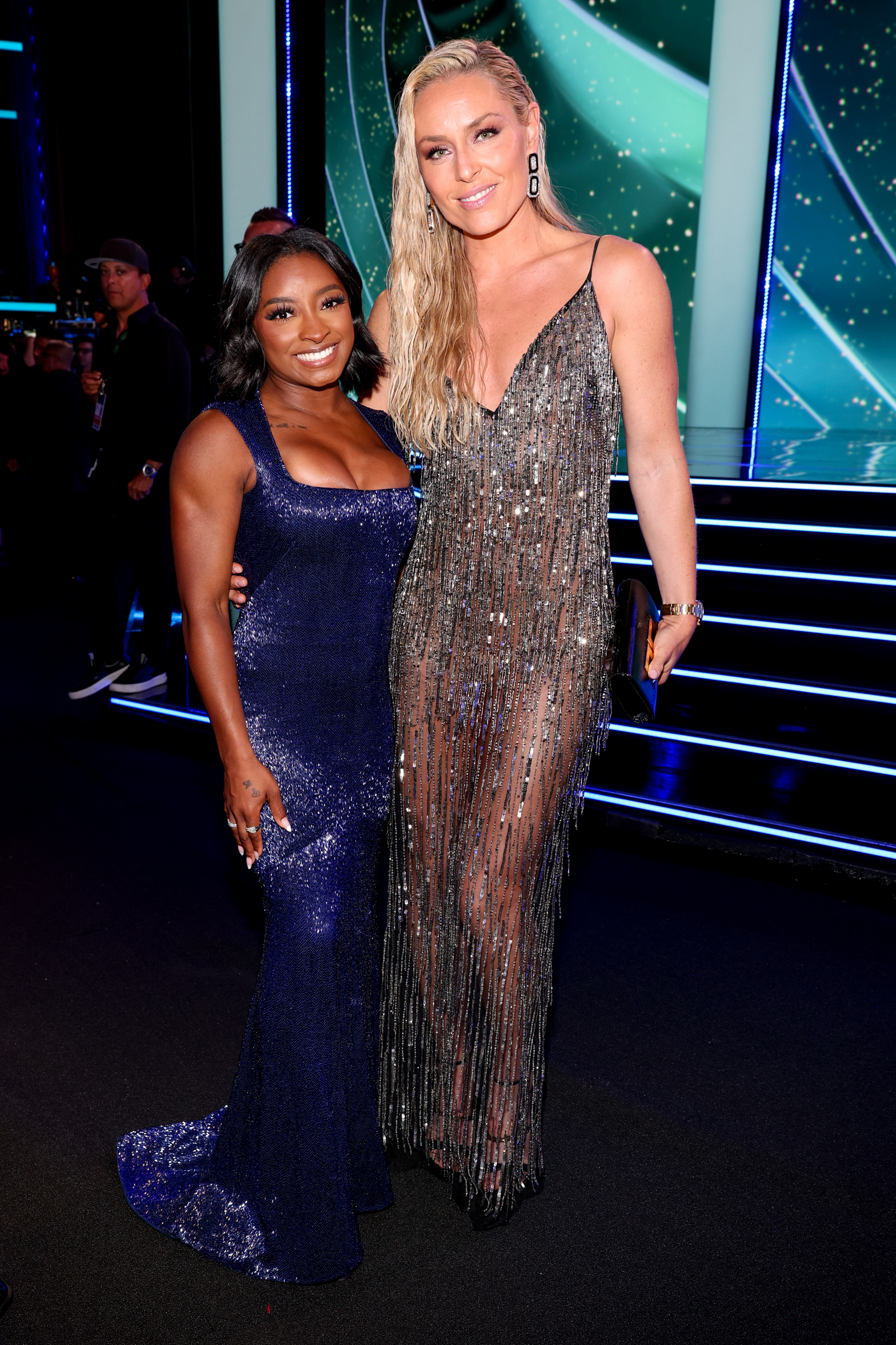 Simone Biles and Lindsey Vonn at the ESPY Awards held at the Dolby Theatre on July 16, 2025 | Source: Getty Images