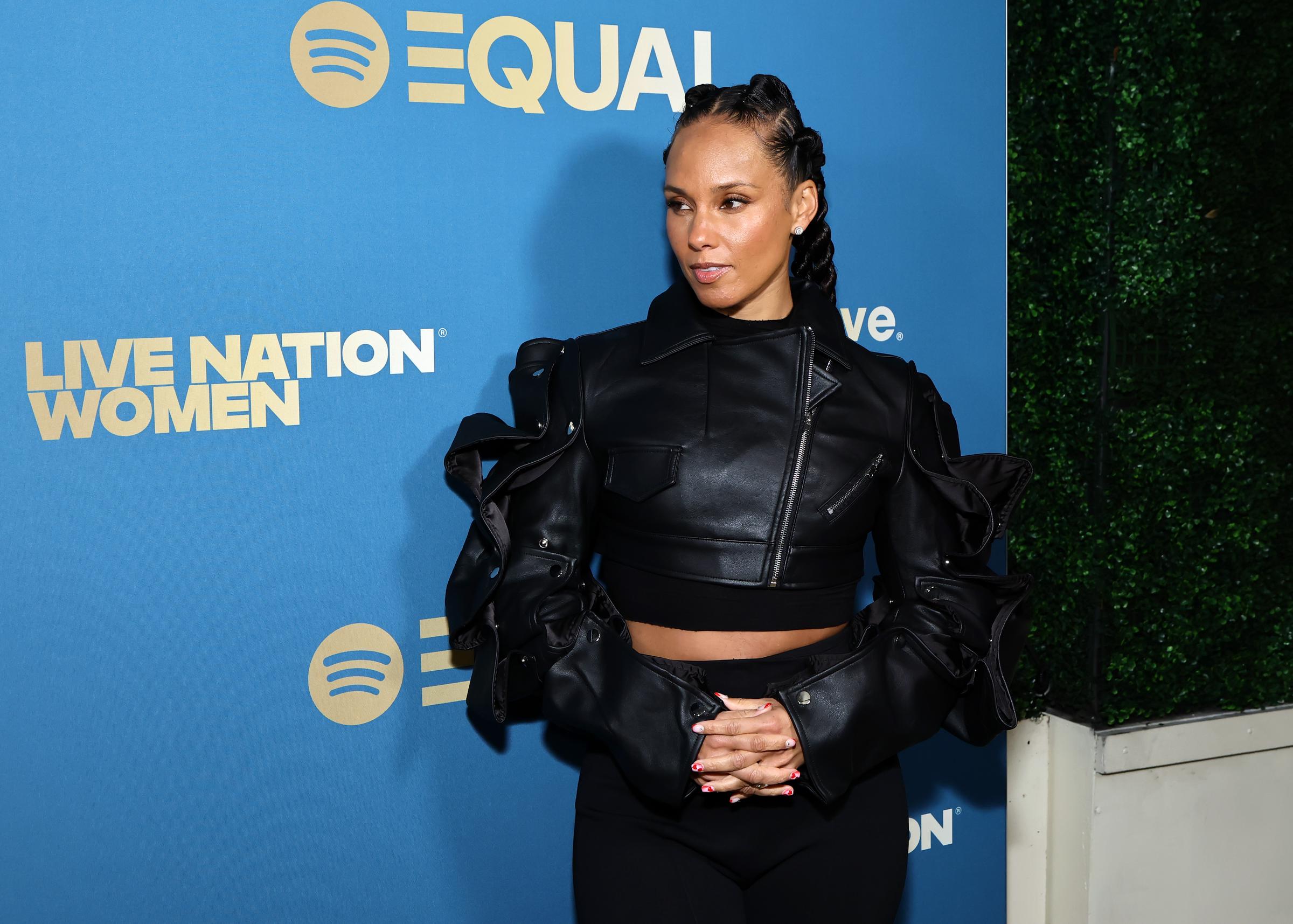 Alicia Keys at the She Is The Music's Sharing The Spotlight event in West Hollywood, California on February 18, 2026. | Source: Getty Images