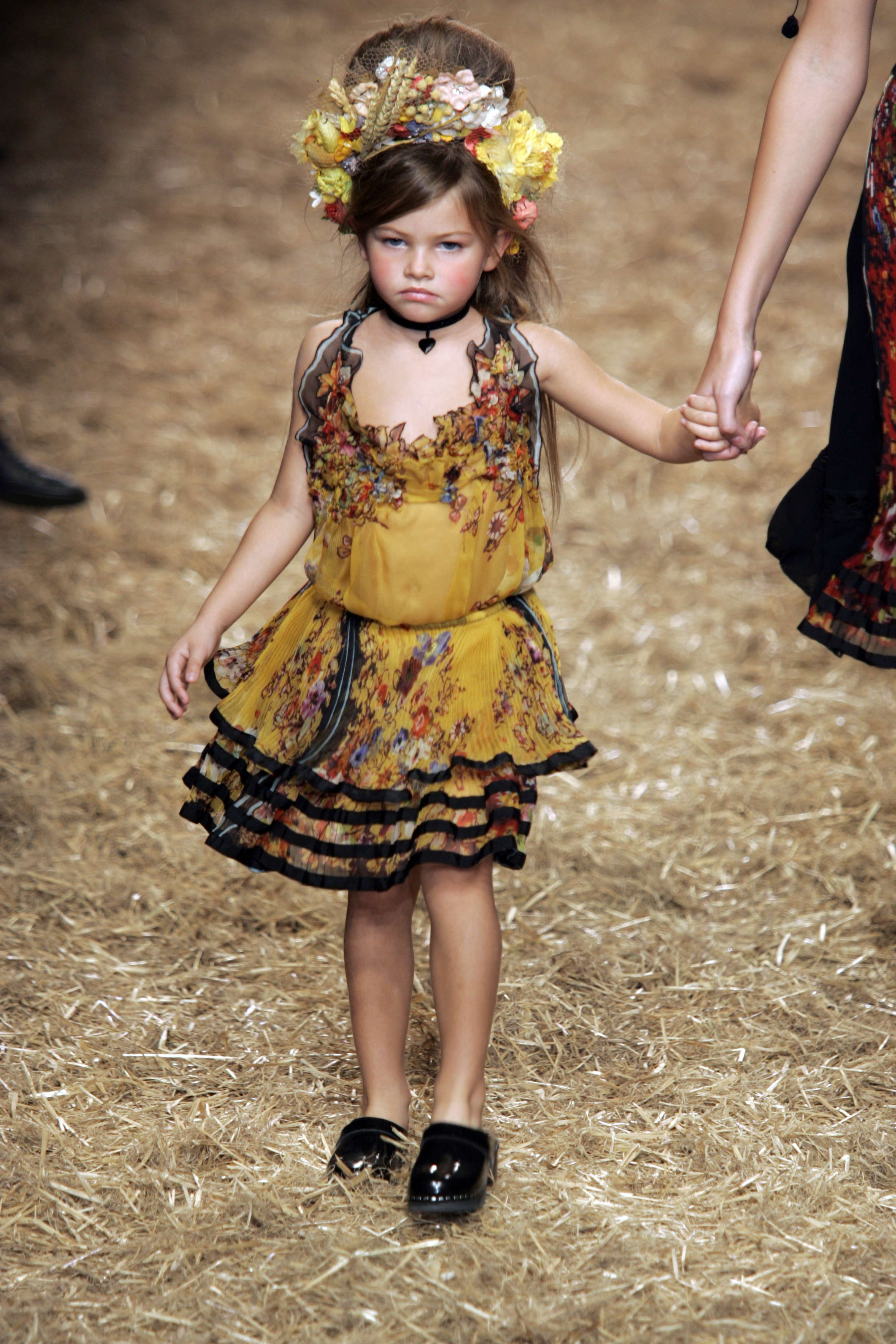 Long before her wedding day, Blondeau was carrying a massive reputation. She was famously named the "Most Beautiful Girl in the World" by Vogue Enfants in 2006 when she was only six years old. | Source: Getty Images