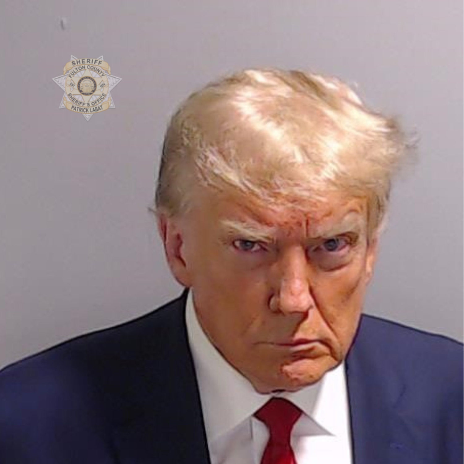 U.S. President Donald Trump poses for his booking photo at the Fulton County Jail on August 24, 2023, in Atlanta, Georgia | Source: Getty Images