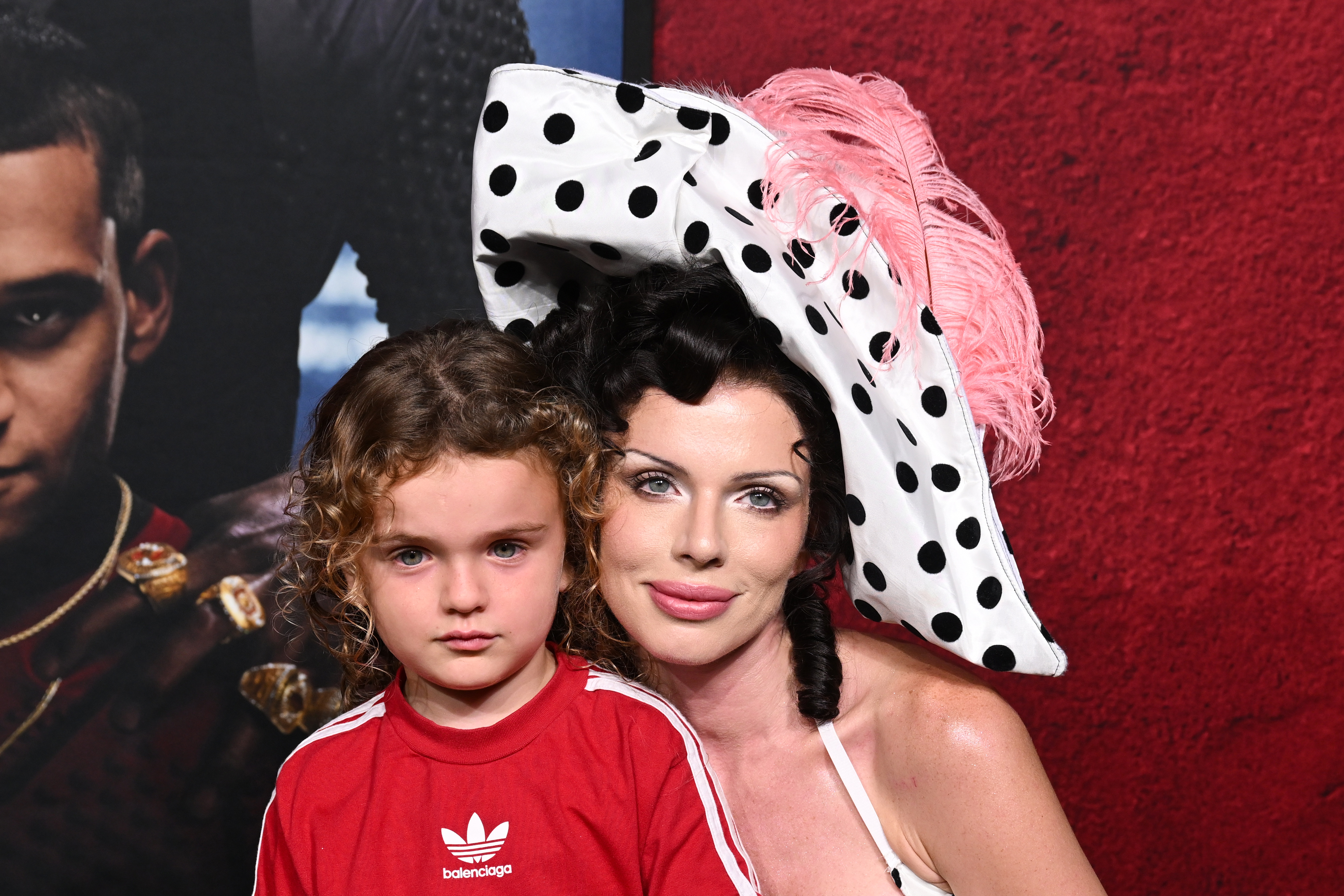Julia Fox and her son Valentino Fox at Universal Pictures' "Him" Los Angeles Premiere held at TCL Chinese Theatre on September 17, 2025, in Los Angeles, California | Source: Getty Images
