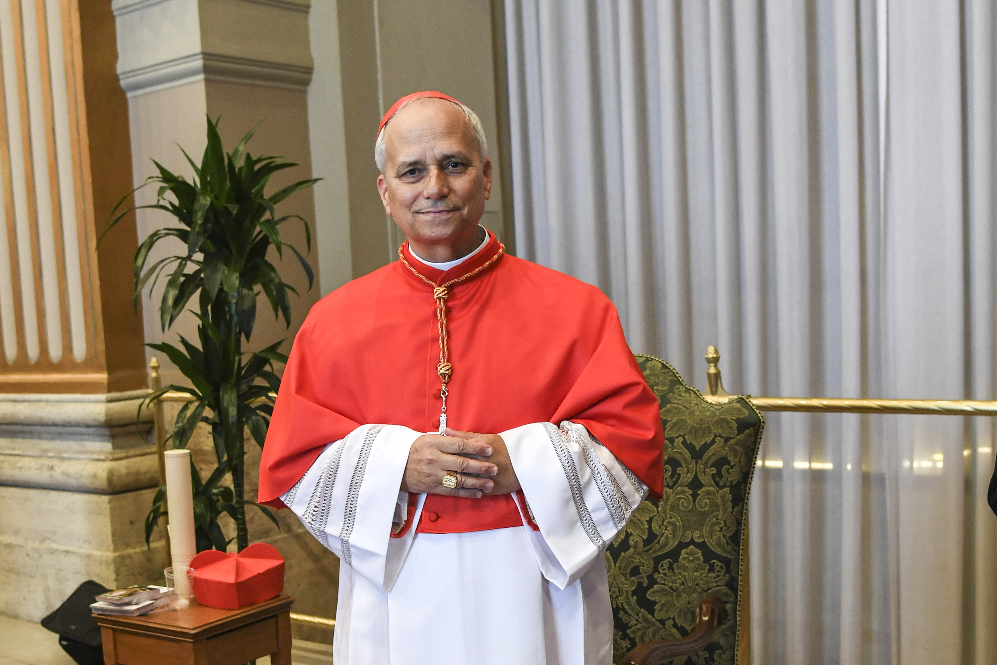 Pope Leo posing for photos when he was elected as a cardinal in Vatican City on September 30, 2023. | Source: Getty Images