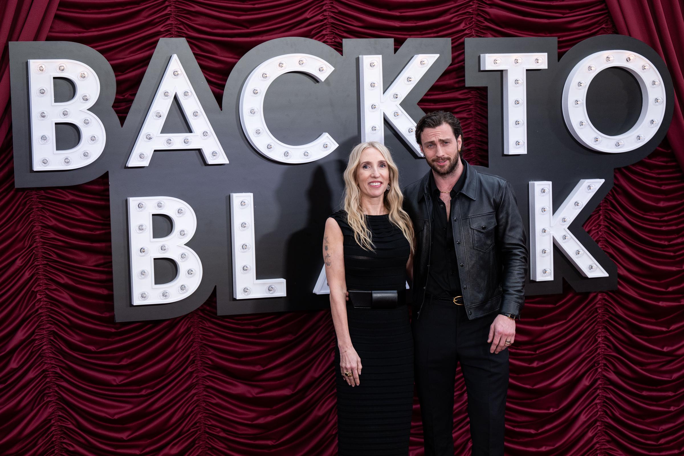 Sam and Aaron Taylor-Johnson attend the "Back To Black" world premiere on April 8, 2024 | Source: Getty Images