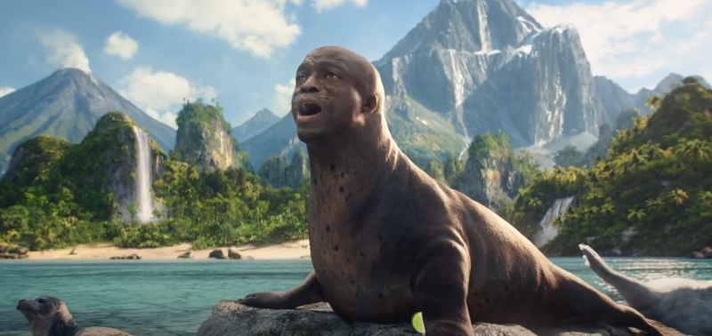 A screenshot of Seal as a seal for Mountain Dew Baja Blast's commercial | Source: Youtube/Mountain Dew