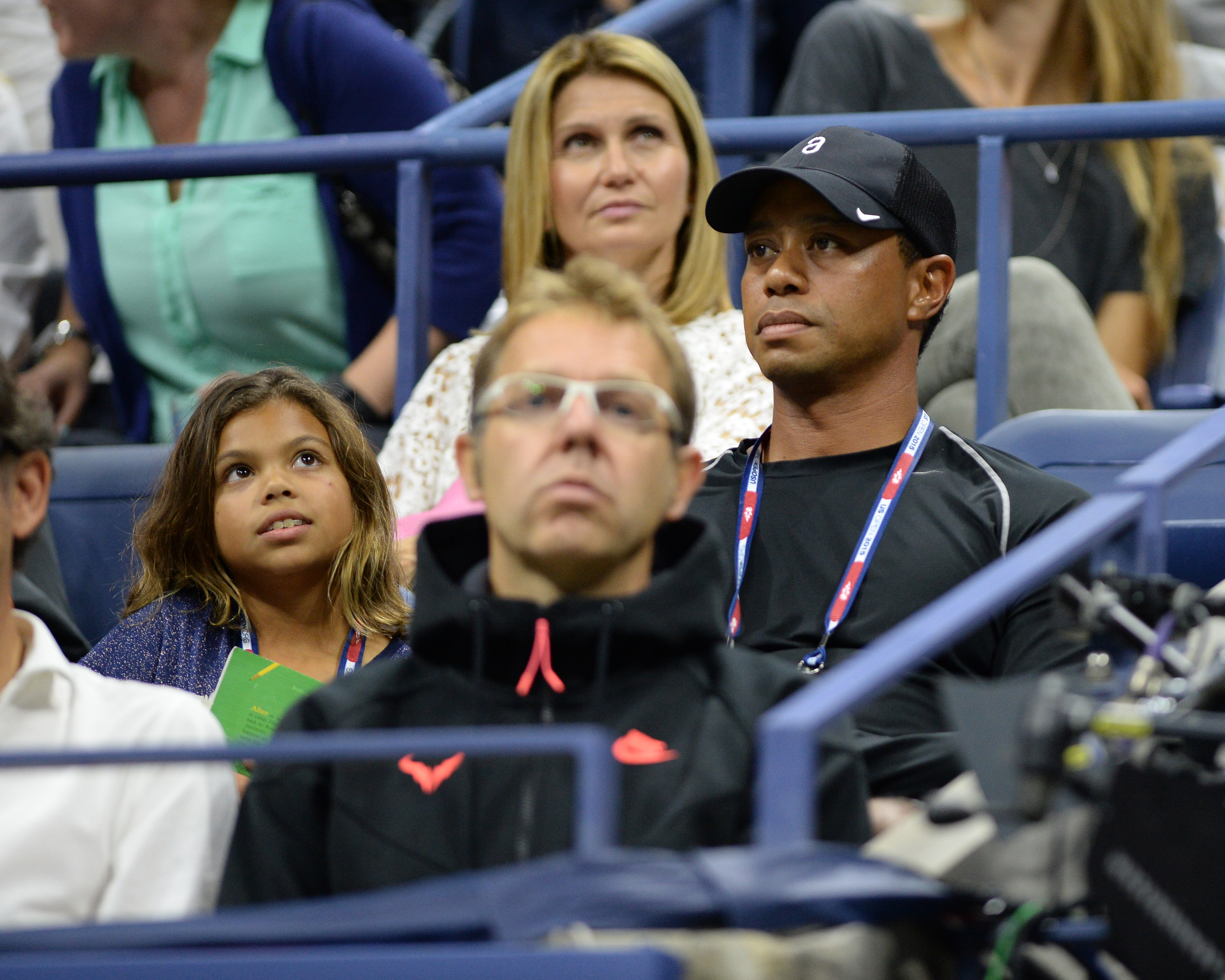 Tiger Woods and Sam Woods attend day 5 of the US Open at USTA Billie Jean King National Tennis Center on September 4, 2015, in New York City | Source: Getty Images