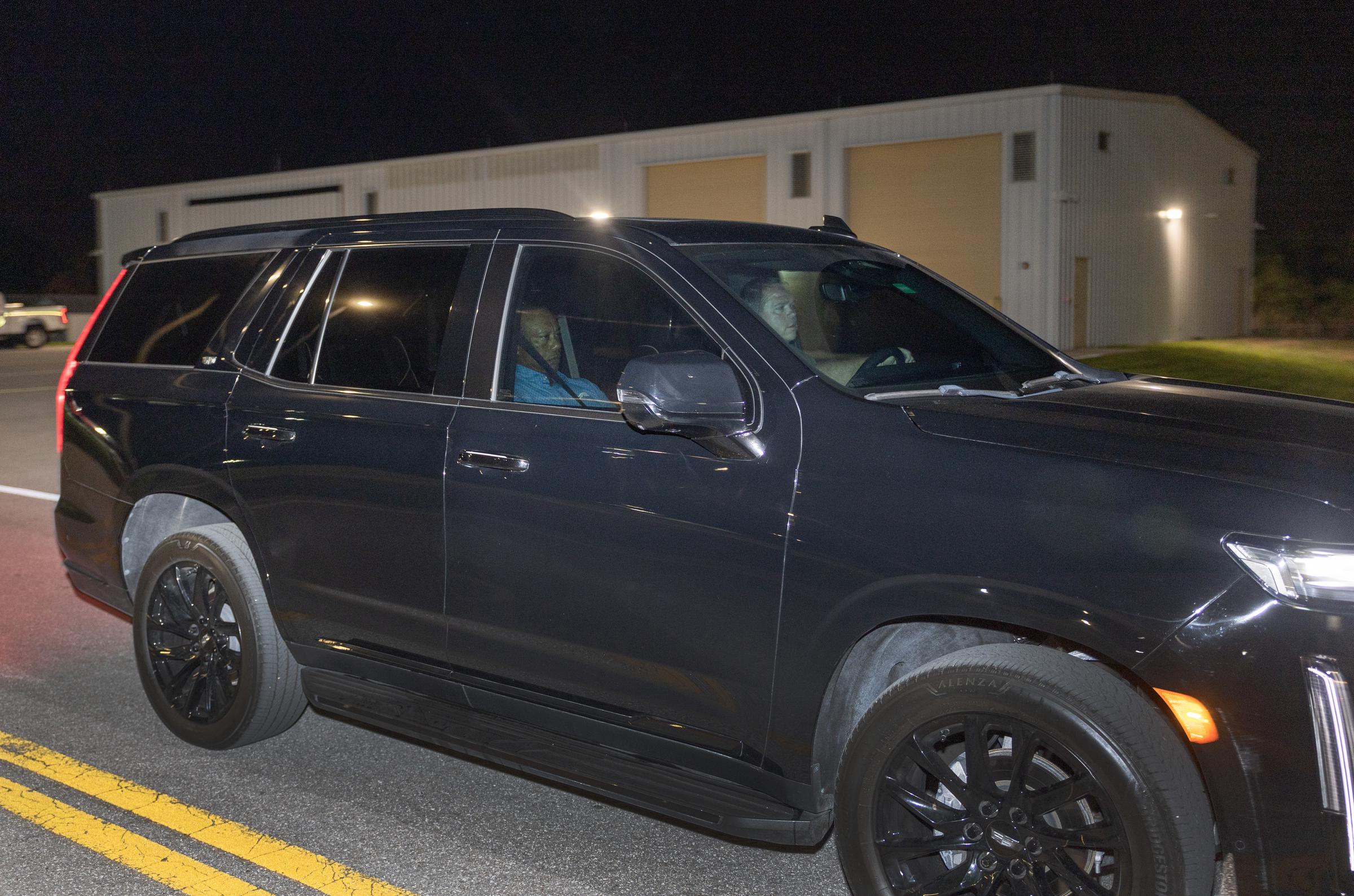 Tiger Woods is driven from the Martin County Jail after being released on bail following a DUI arrest in Stuart, Florida on March 27, 2026.