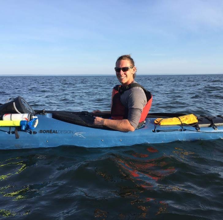 Antoine Forest in a kayak in a post on August 22, 2016 | Source: Facebook/Antoine Forest