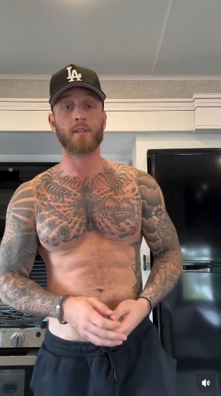 Chet Hanks displayed his tattoo-covered physique while appearing shirtless in an Instagram post dated March 31, 2026. | Source: Instagram/chethanx